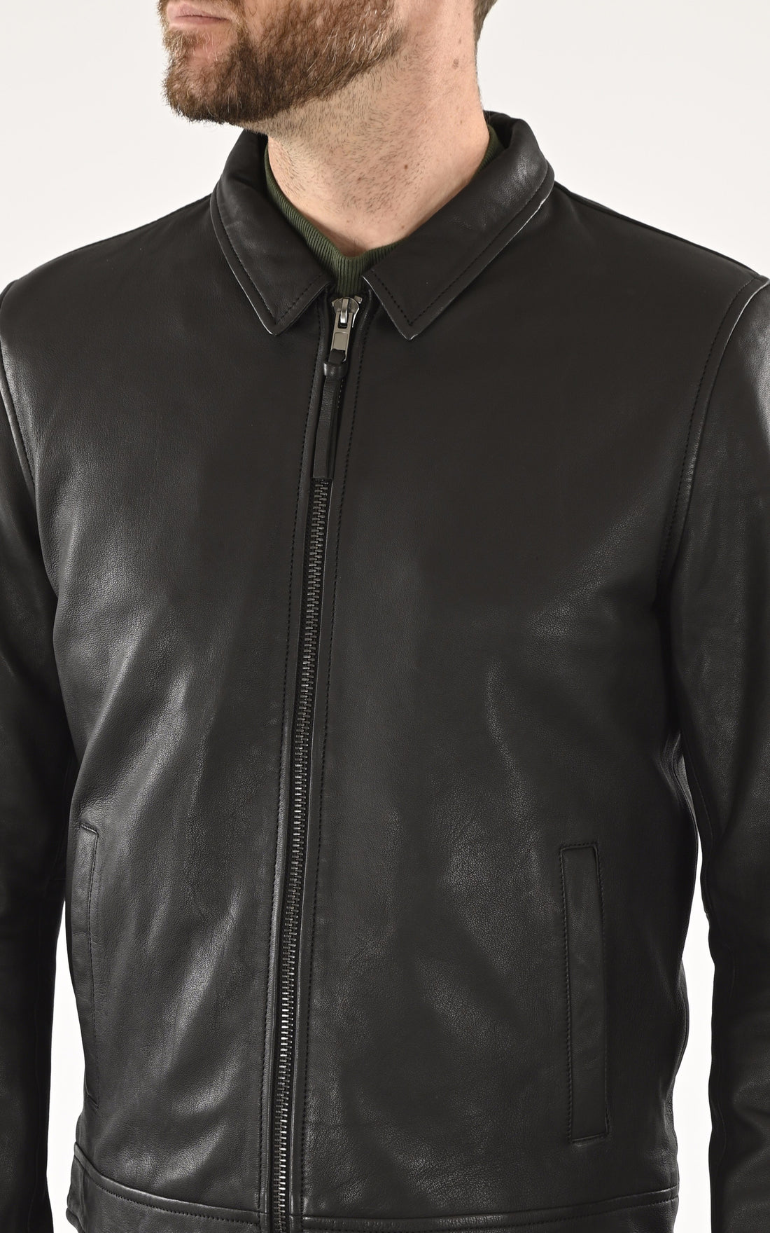 A "TYSON" Noir Serge Pariente Blouson Homme opened photo