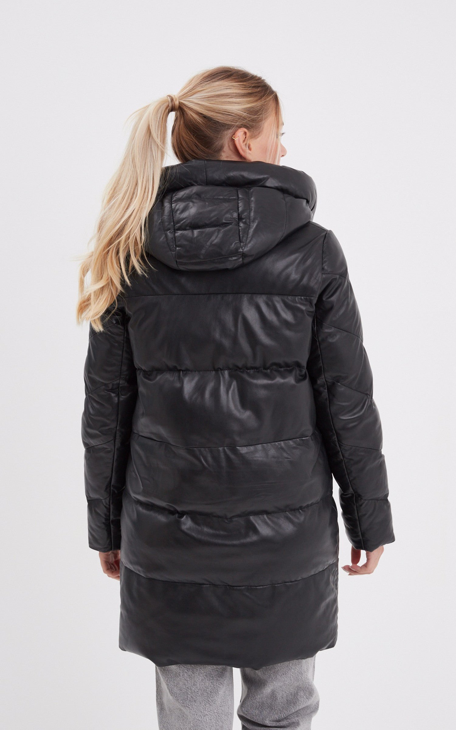 A "OLGAR 103089" Noir Rose Garden 3/4 Doudoune Femme back photo 4