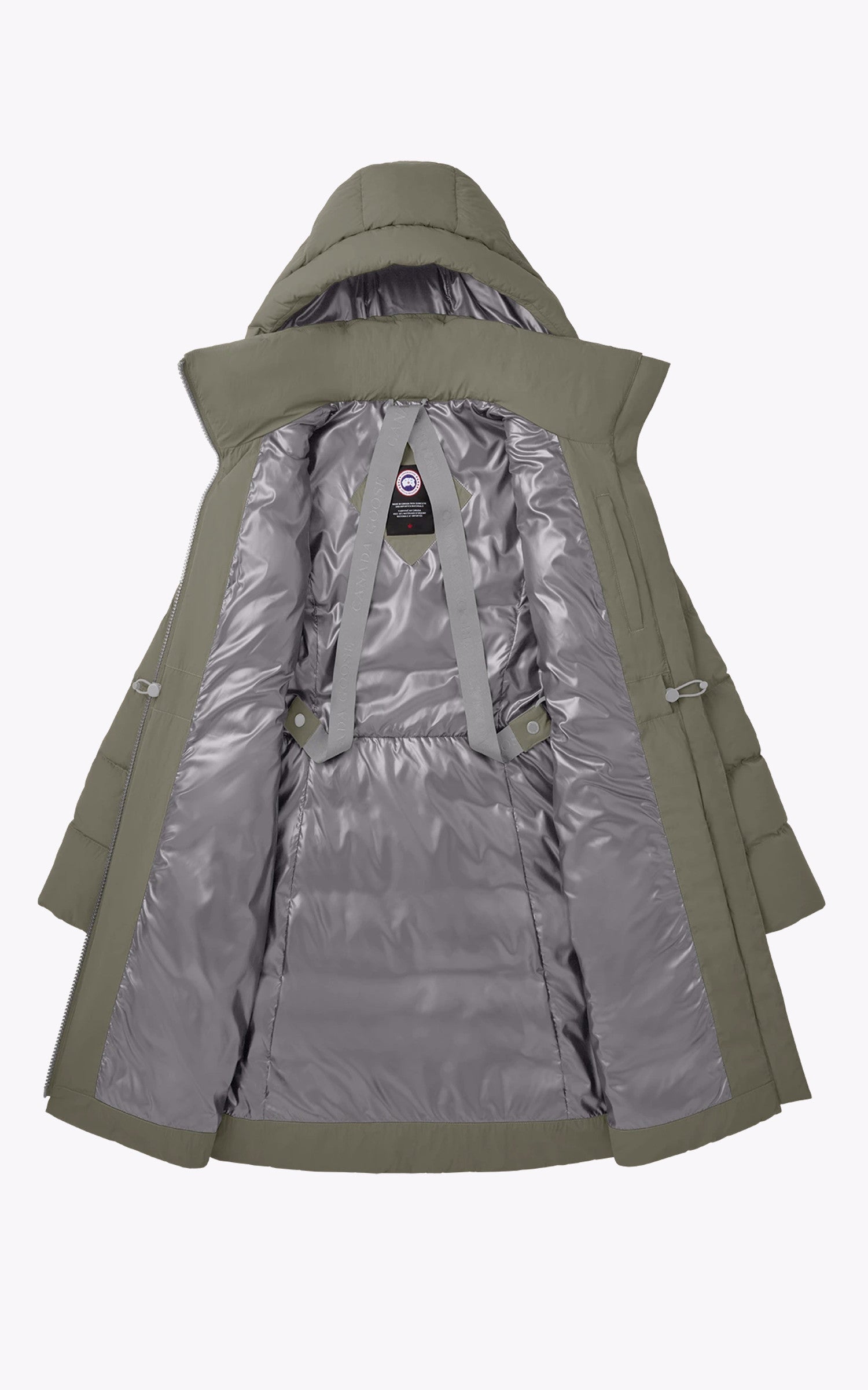 A "AURORA PARKA 3901W" Kaki Canada Goose 3/4 Doudoune Femme details photo