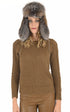 A "USHANKA" Taupe Helma Chapka Femme opened photo