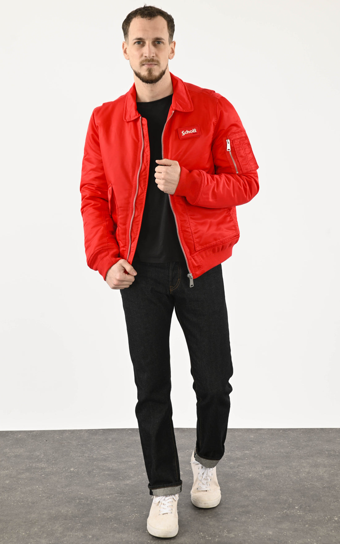 A "210100 RS" Rouge Schott Blouson Mixte closed photo