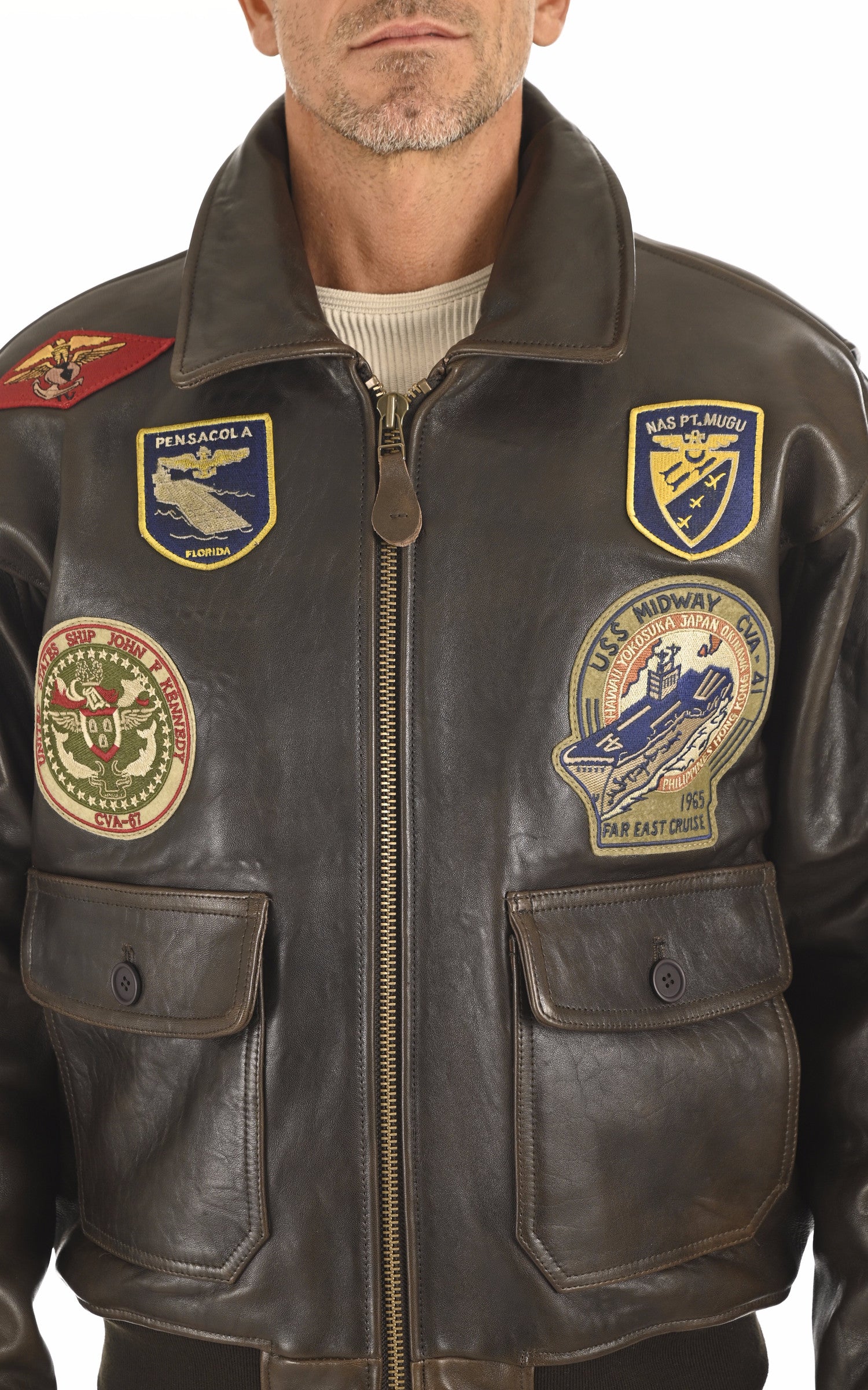A "G1TG" Marron Schott Pilote Homme details photo