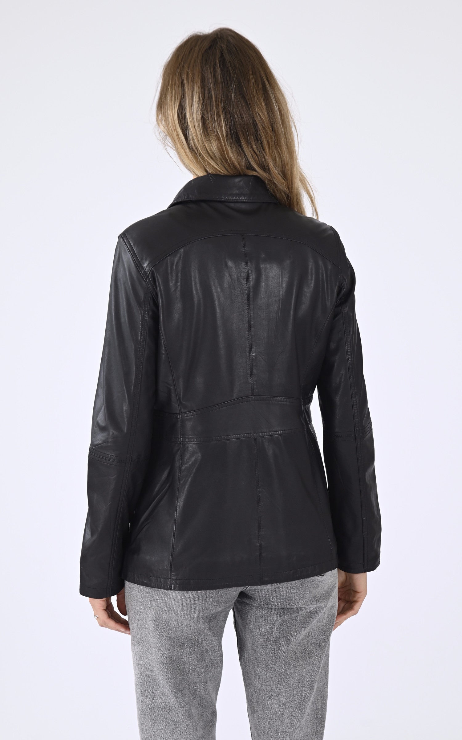 A "ZURICH-3" Noir La Canadienne Veste Femme back photo