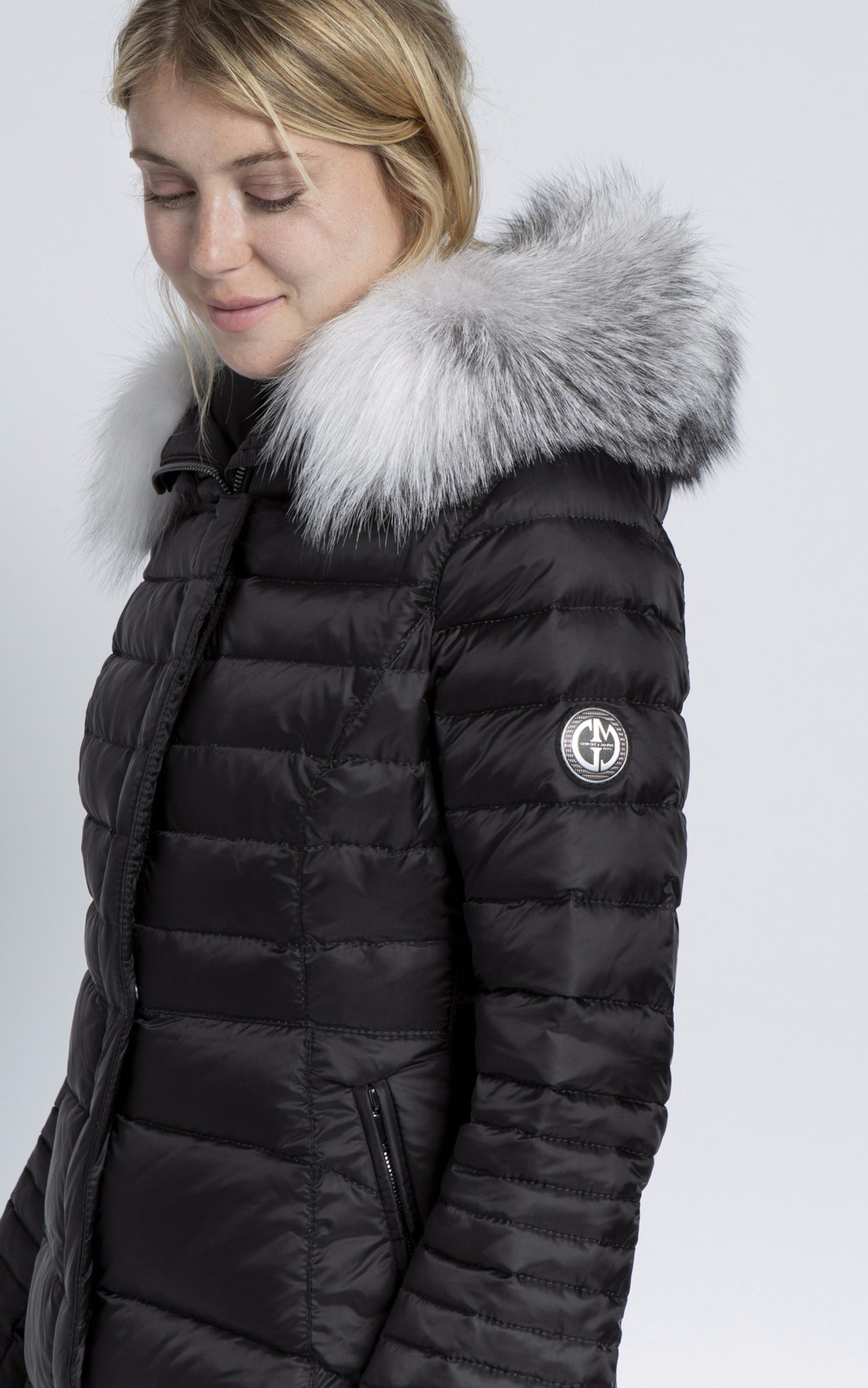 A "DOMICIME" Noir Giorgio & Mario 3/4 Femme details photo 5