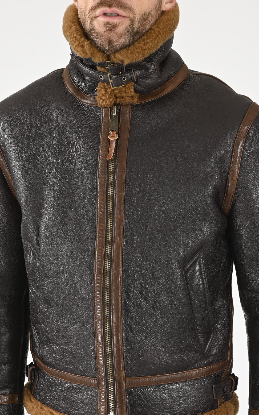A "IRVIN 102484" Tabac Iron&Resin Blouson Homme opened photo