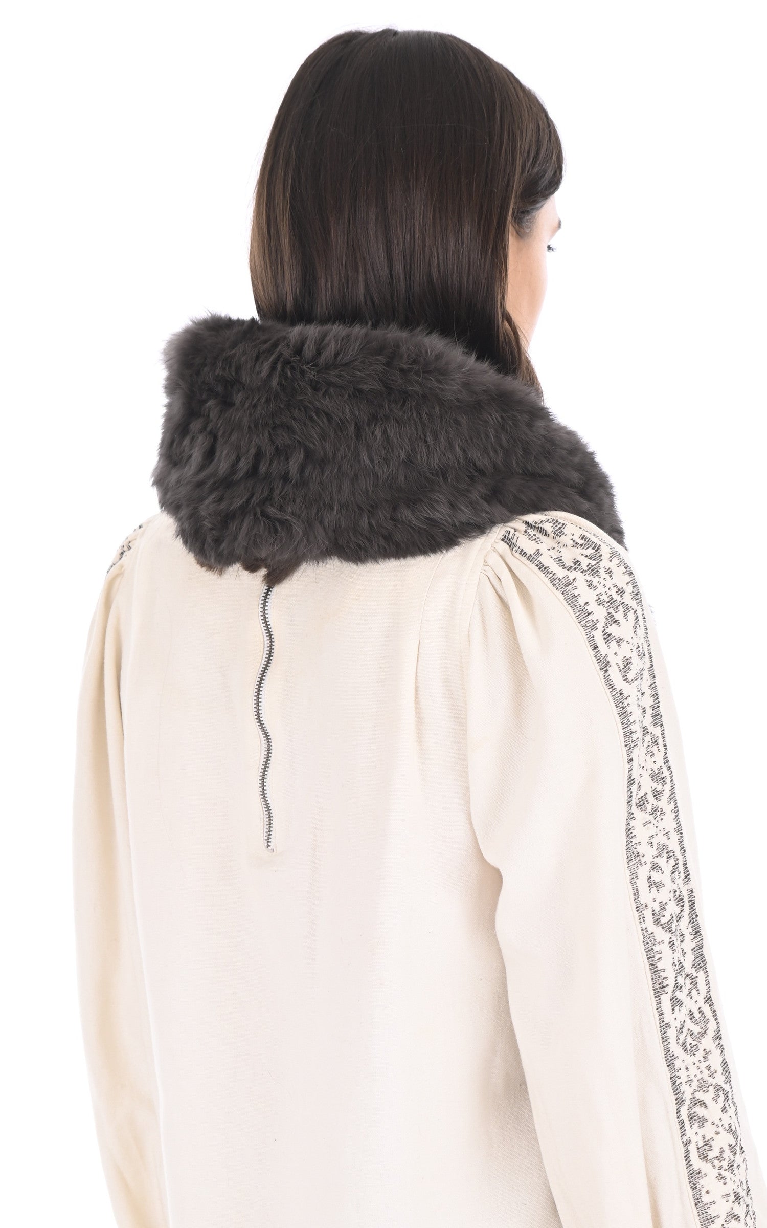 A "SNOOD" Gris La Canadienne Snood Femme back photo