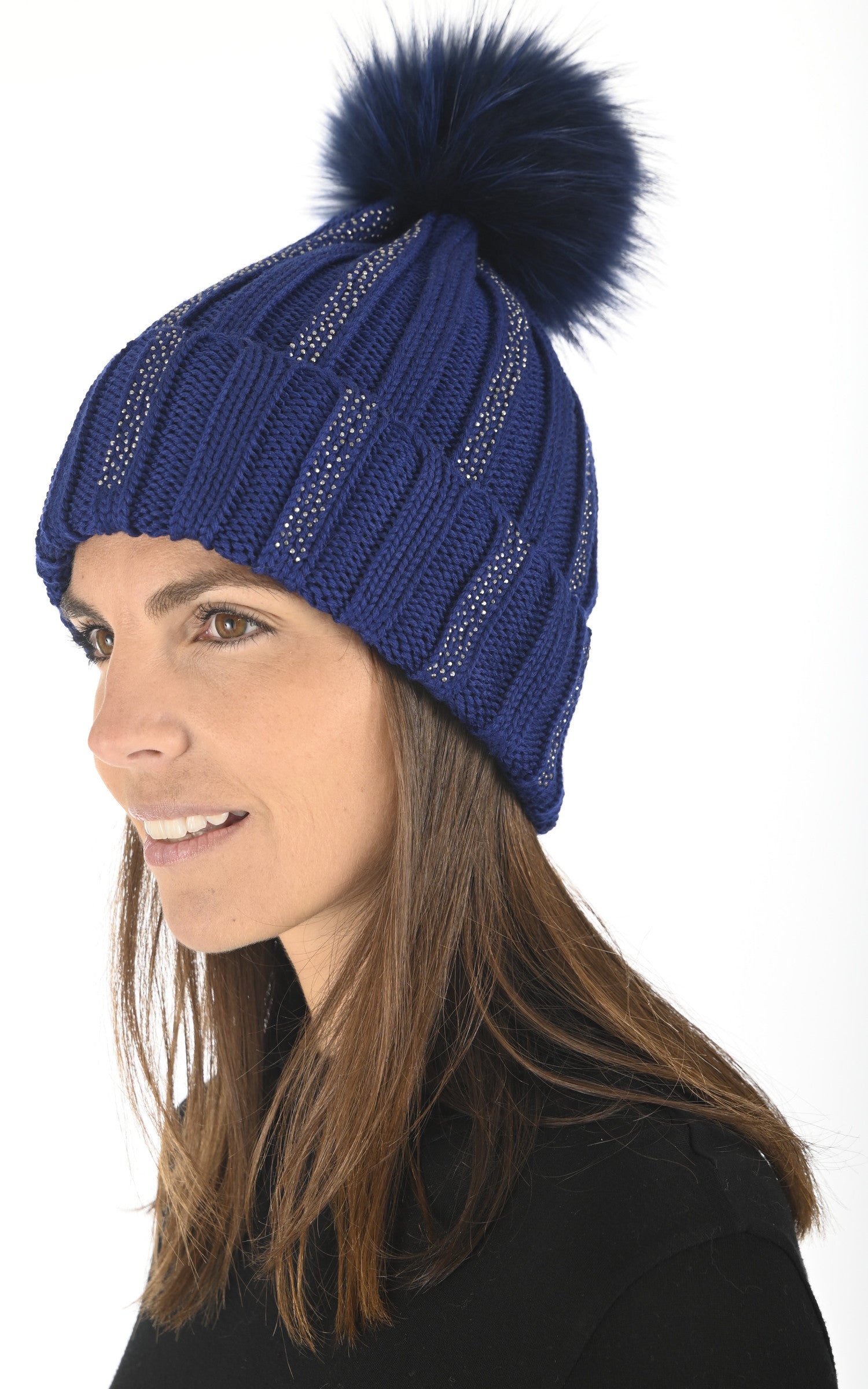 A "10729H" Bleu La Canadienne Bonnet Femme details photo