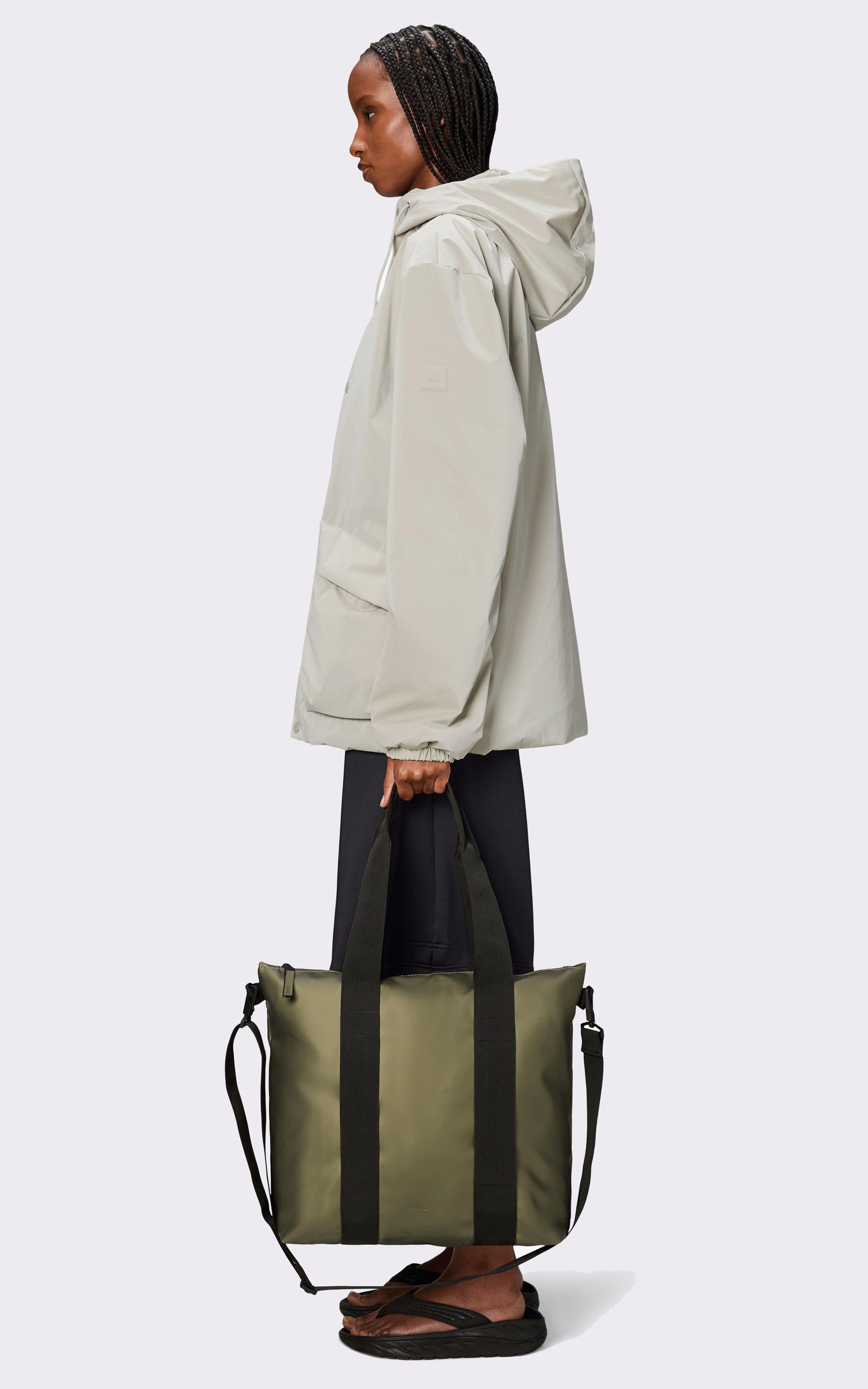 A "14160 TOTE BAG MINI" Kaki Rains Sac Mixte interior photo