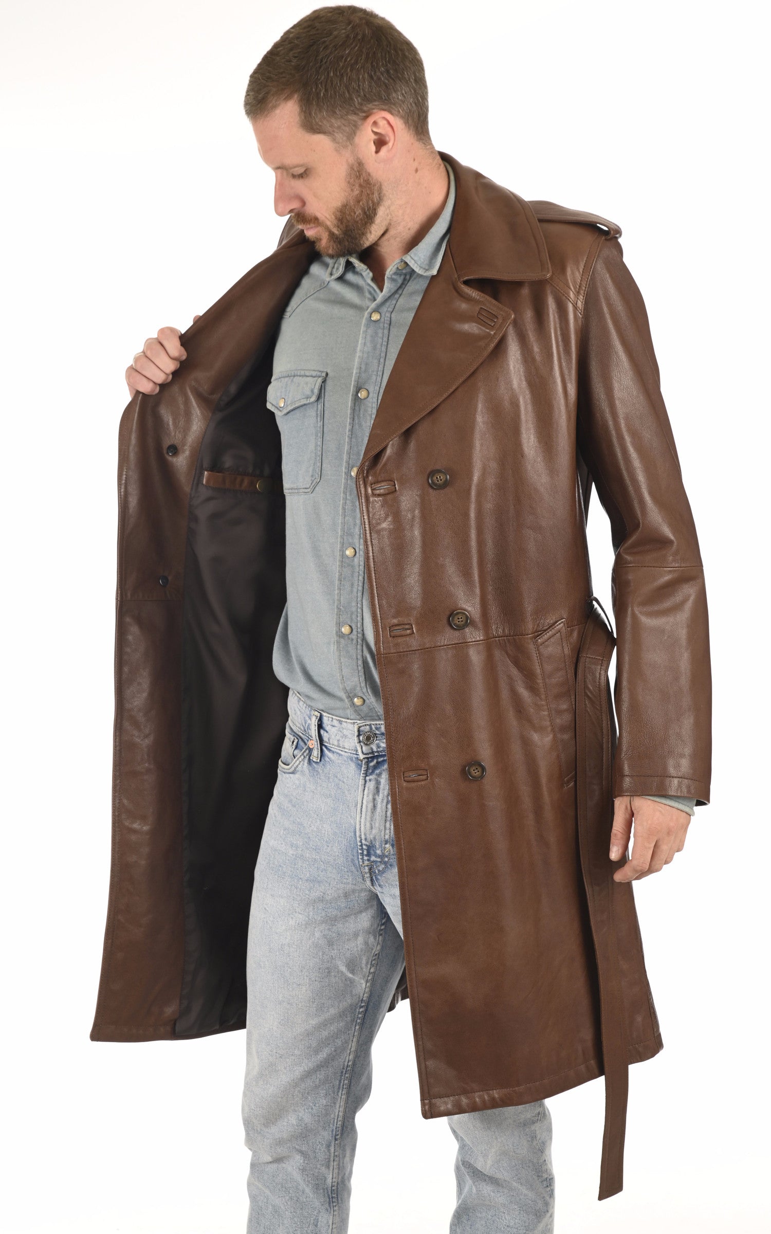 A "GEORGES" Marron La Canadienne Manteau Homme interior photo