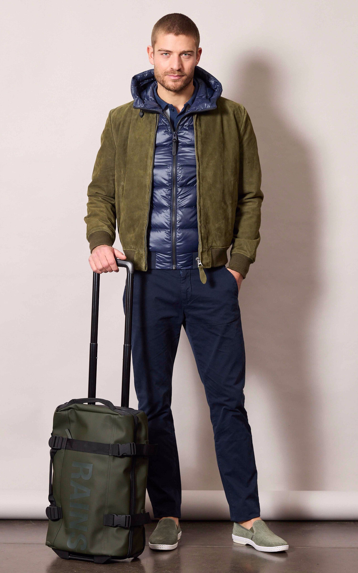 A "LC300" Kaki Schott Blouson Homme details photo