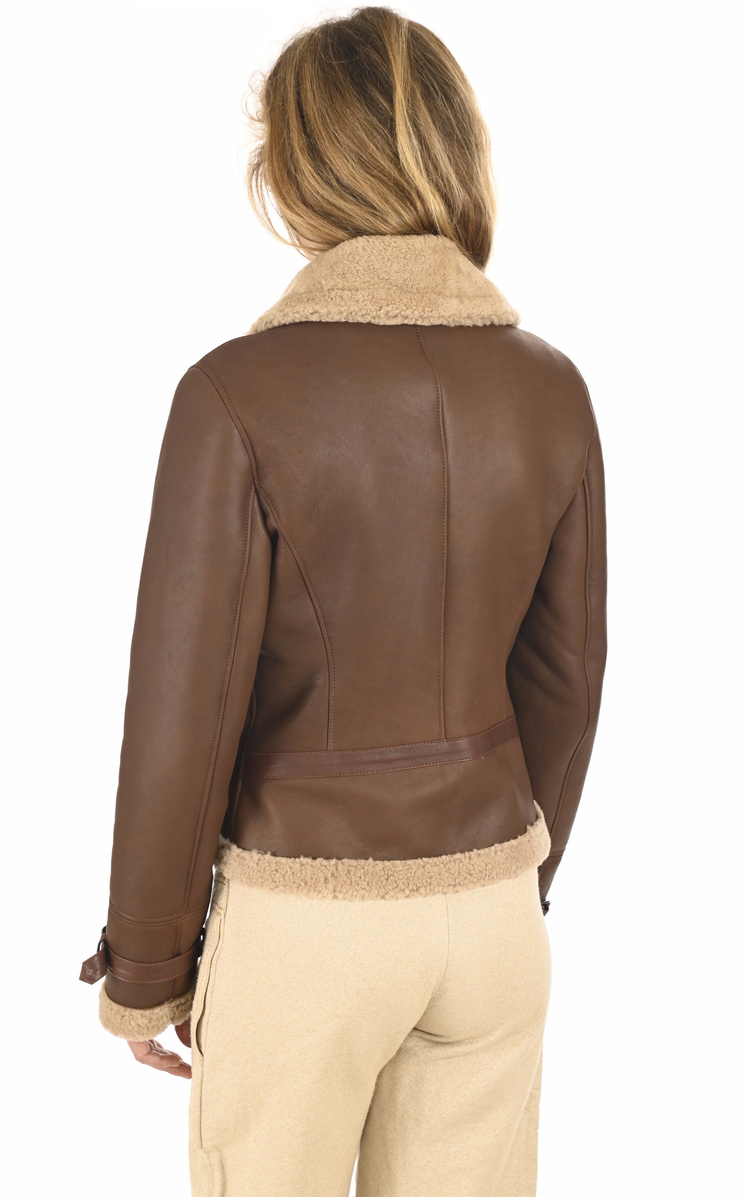 A "POLAR" Marron Clair La Canadienne Bombardier Femme back photo