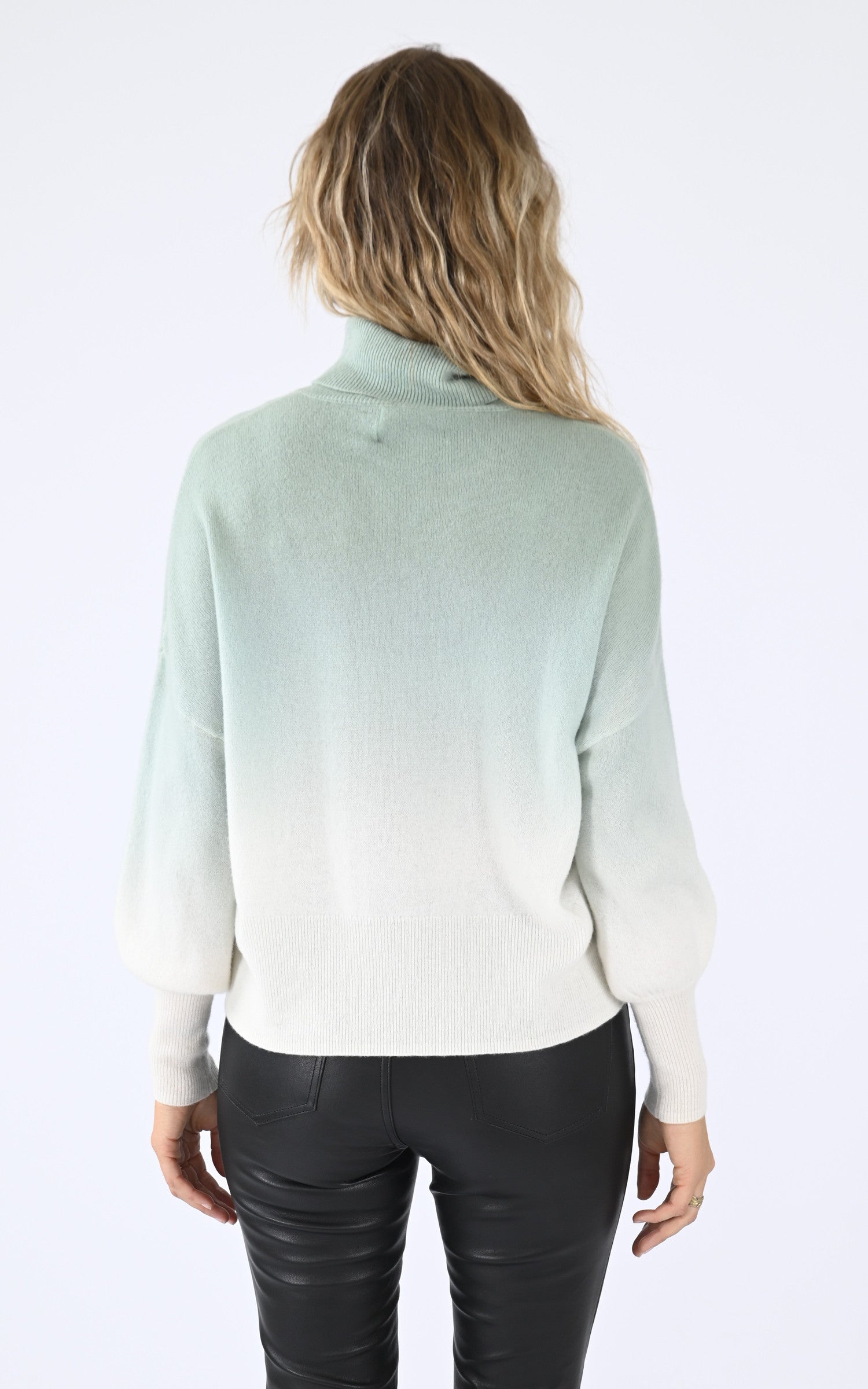 A "MYPRINCESS" Vert Les Tricots de Léa Pull Femme back photo