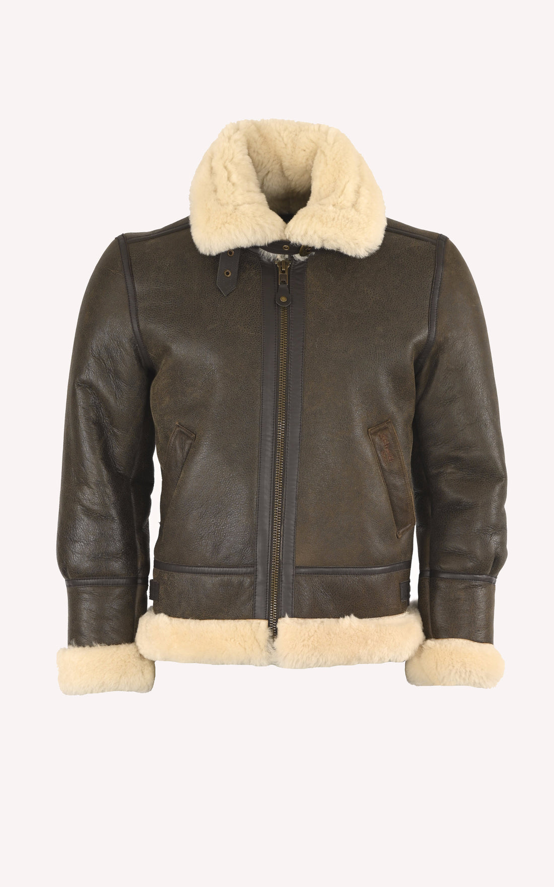 A "LC1259" Marron Schott Bombardier Homme opened photo