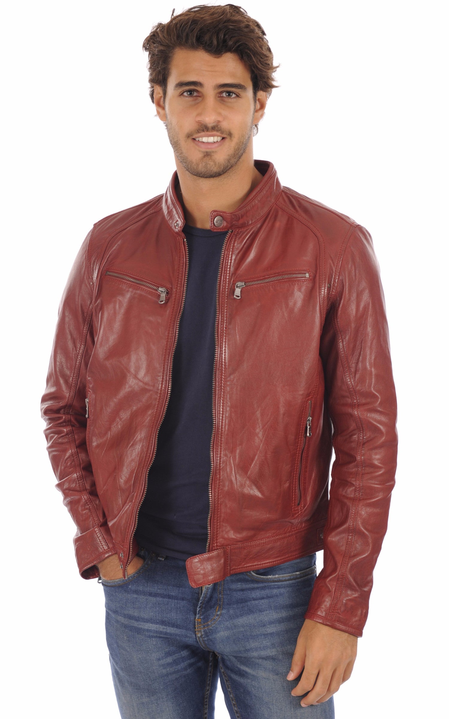 A "DUSTIN 100233" Rouge Daytona 73 Blouson Homme opened photo