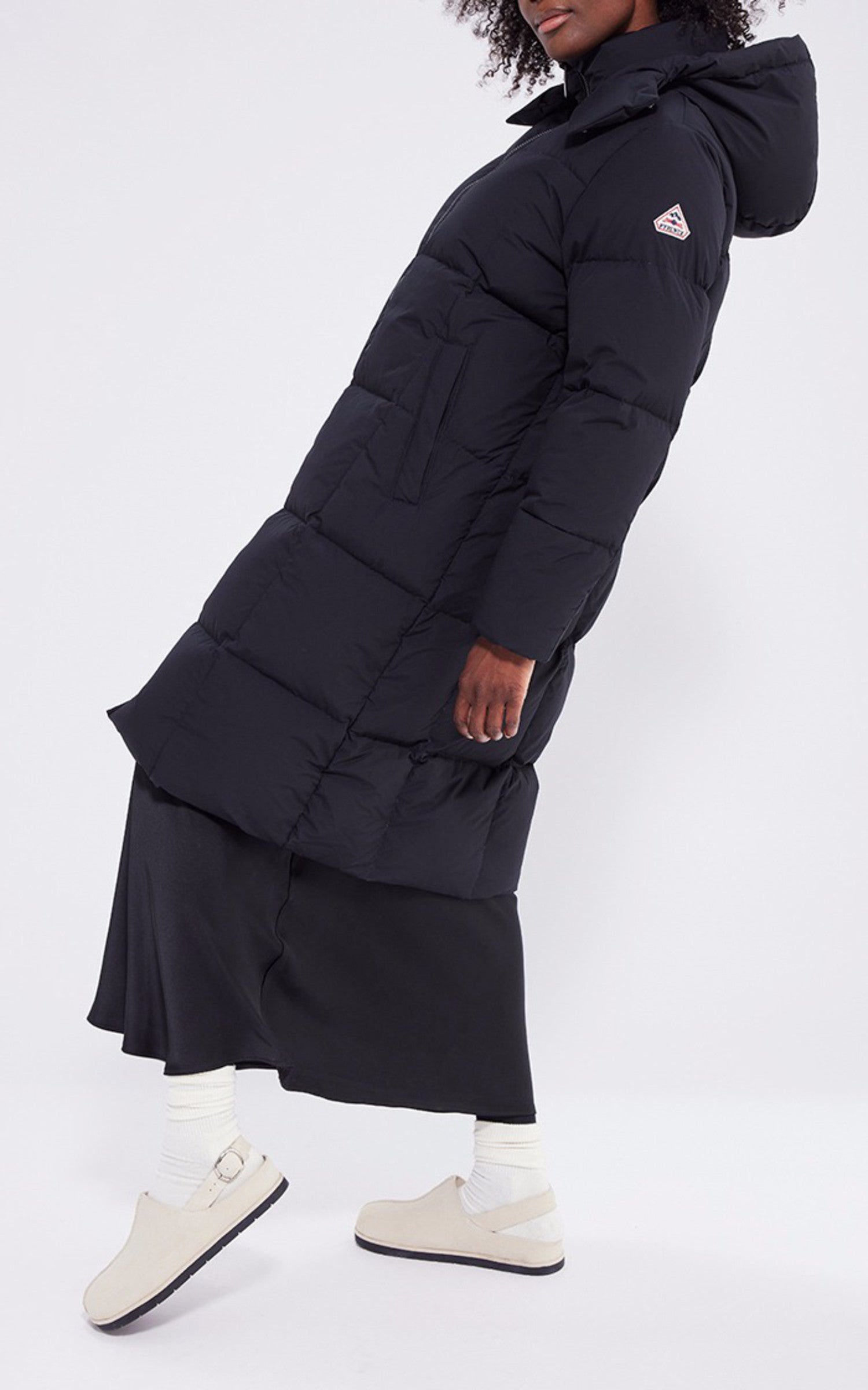 A "HAILEY 2" Noir Pyrenex 7/8 Doudoune Femme back photo