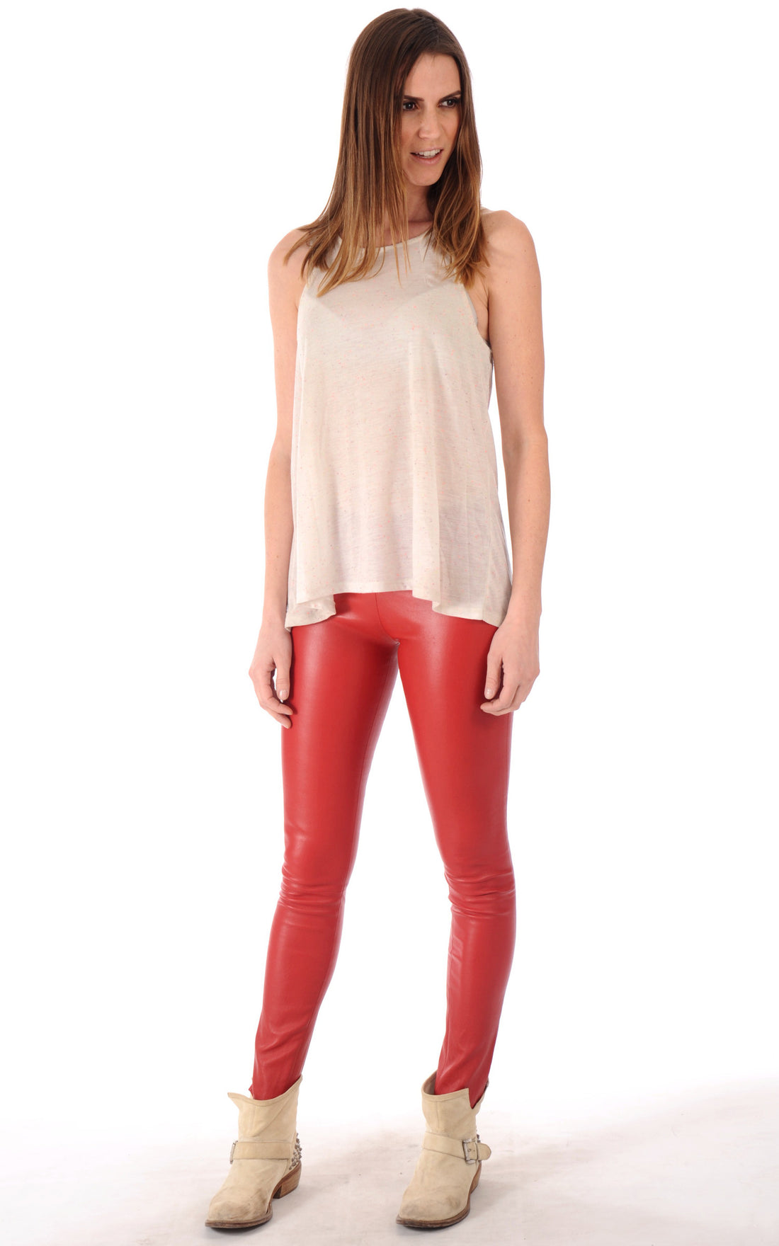 A "LEGGINS FF" Rouge La Canadienne Pantalon Femme closed photo
