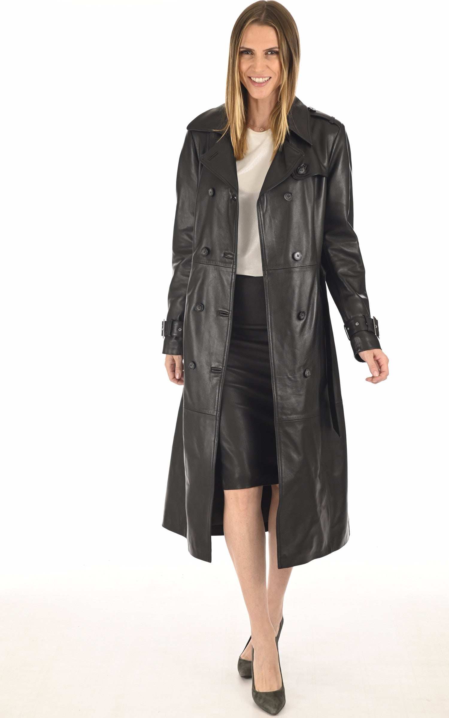 A "GEORGINA" Noir La Canadienne Manteau Femme opened photo