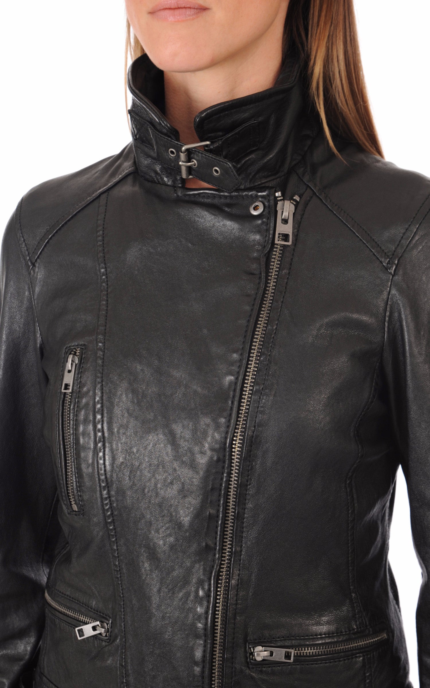 A "VIDEO 62065" Noir Oakwood Perfecto Femme details photo 5