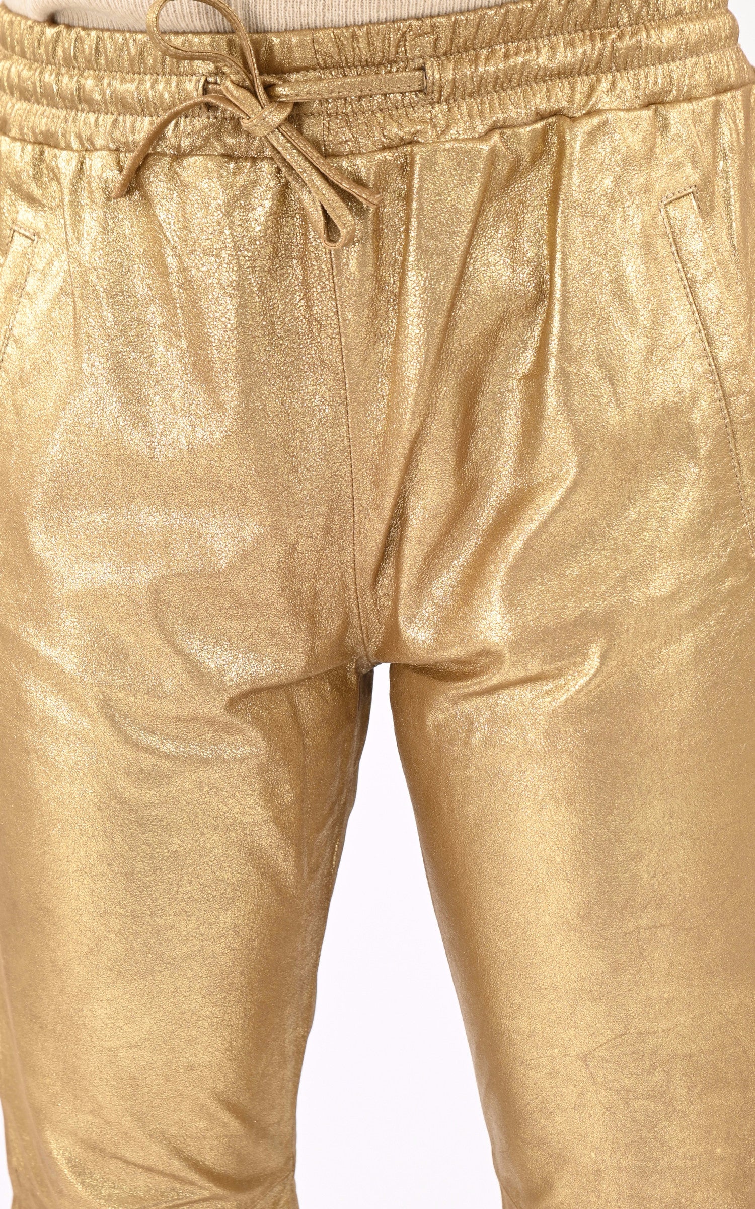 A "GIFT METAL 64871" Gold Oakwood Pantalon Femme details photo