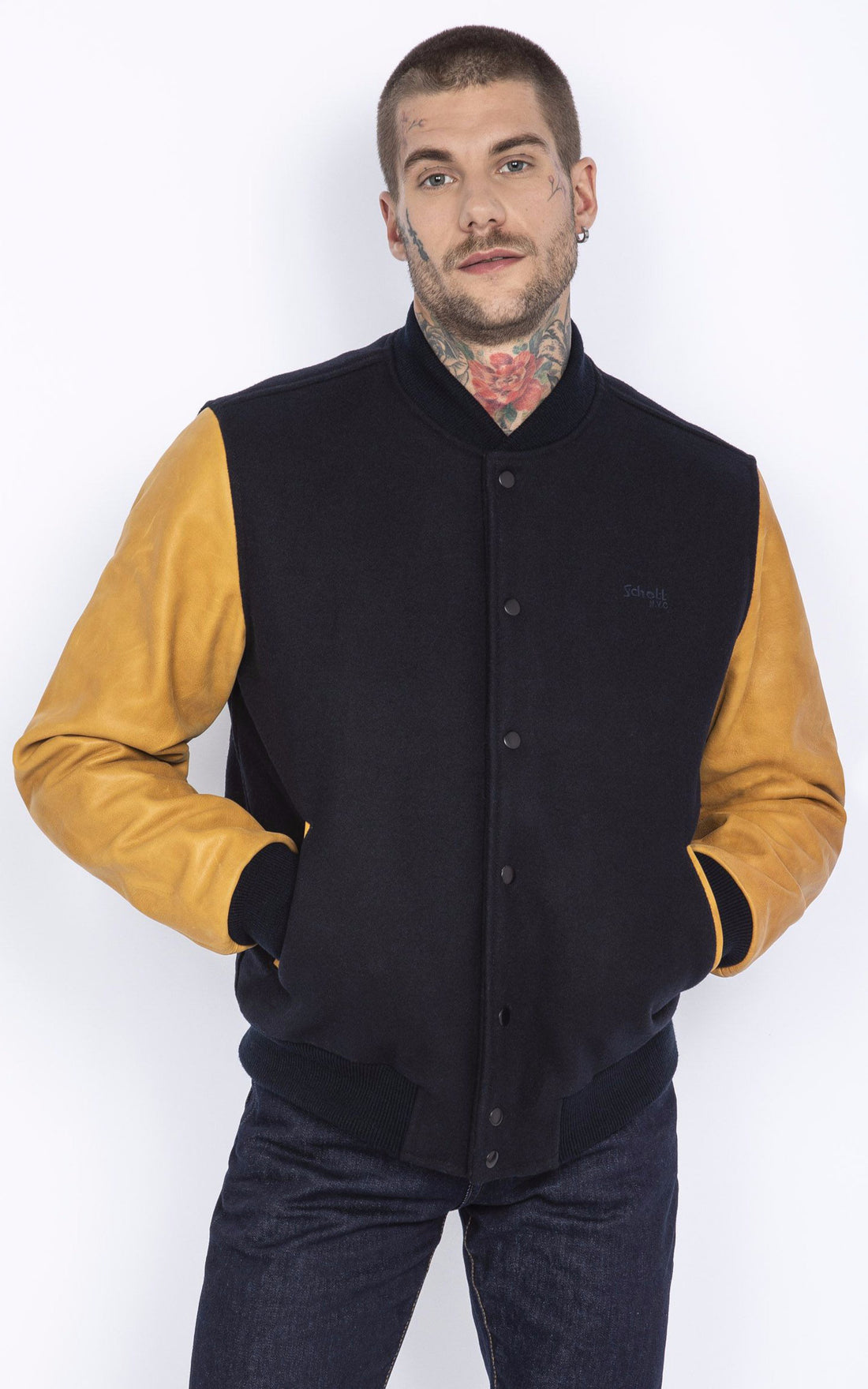 A "LC USA" Marine Schott Blouson Homme closed photo