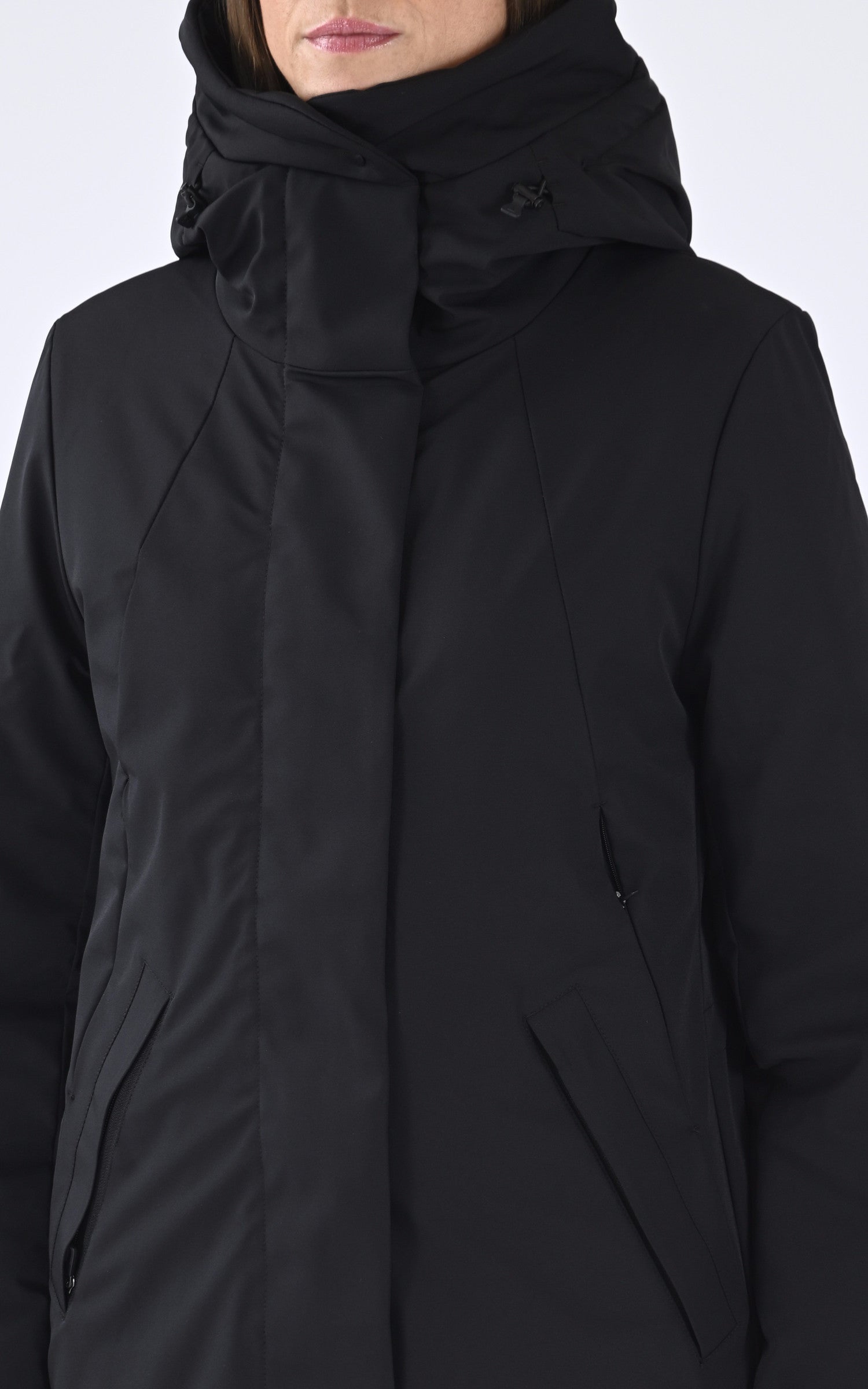 A "GAIA QW504" Noir Krakatau 3/4 Parka Femme details photo