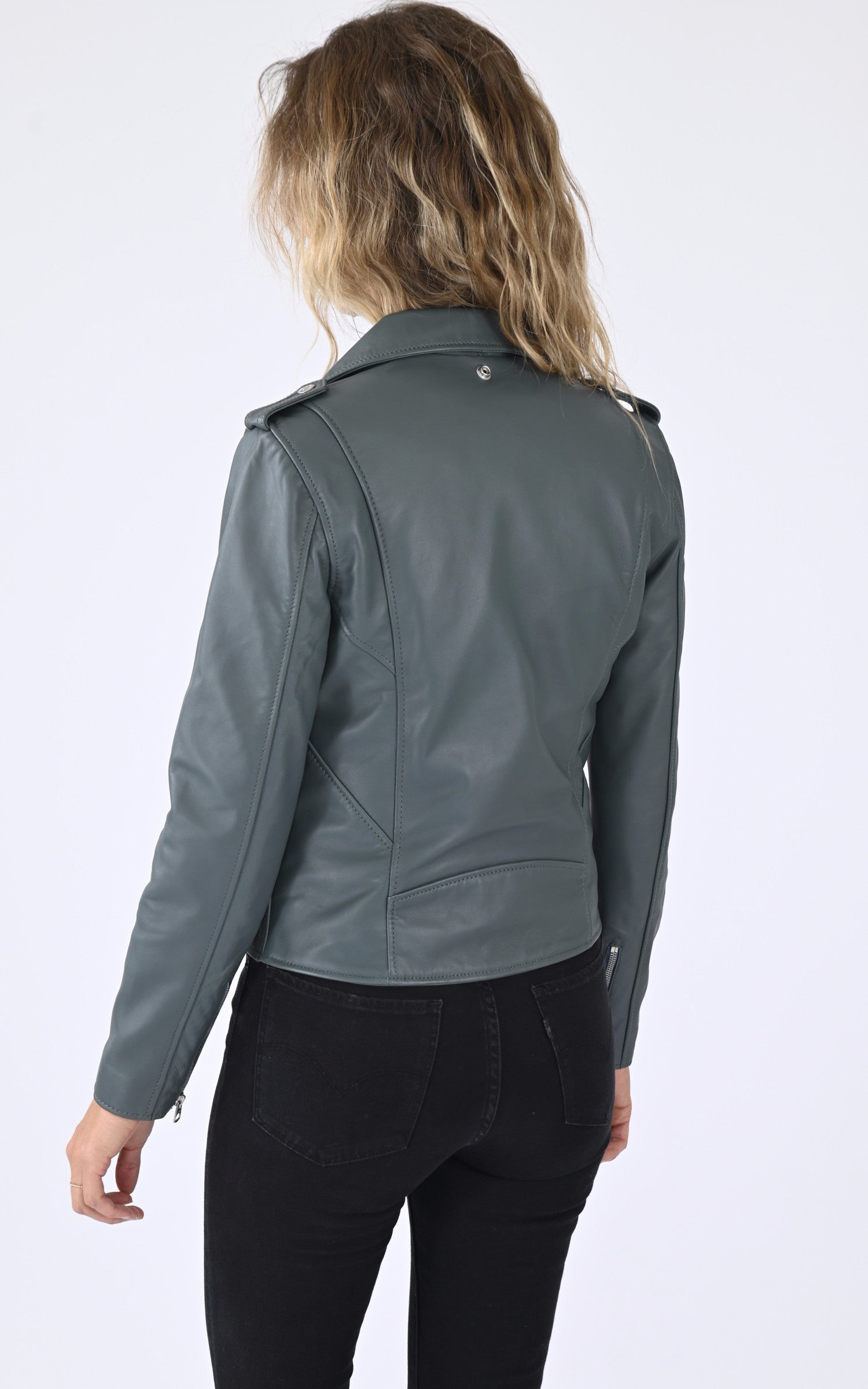 A "LCW1601D" Vert Schott Perfecto Femme back photo