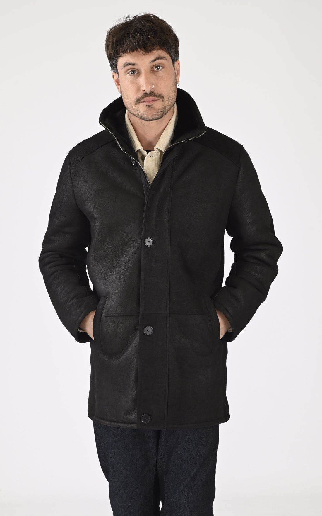A "GUILLAUME" Noir La Canadienne 3/4 Homme opened photo