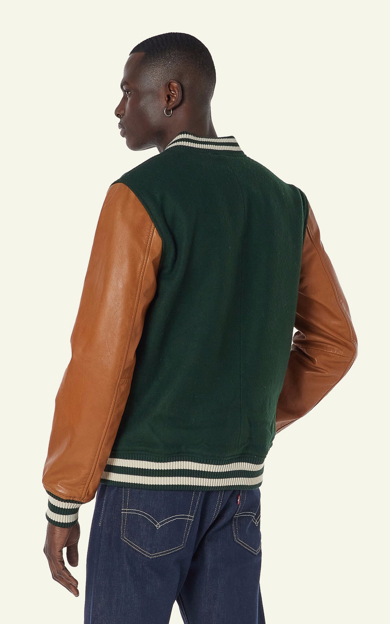 A "VARSITY" Vert Serge Pariente Blouson Homme back photo