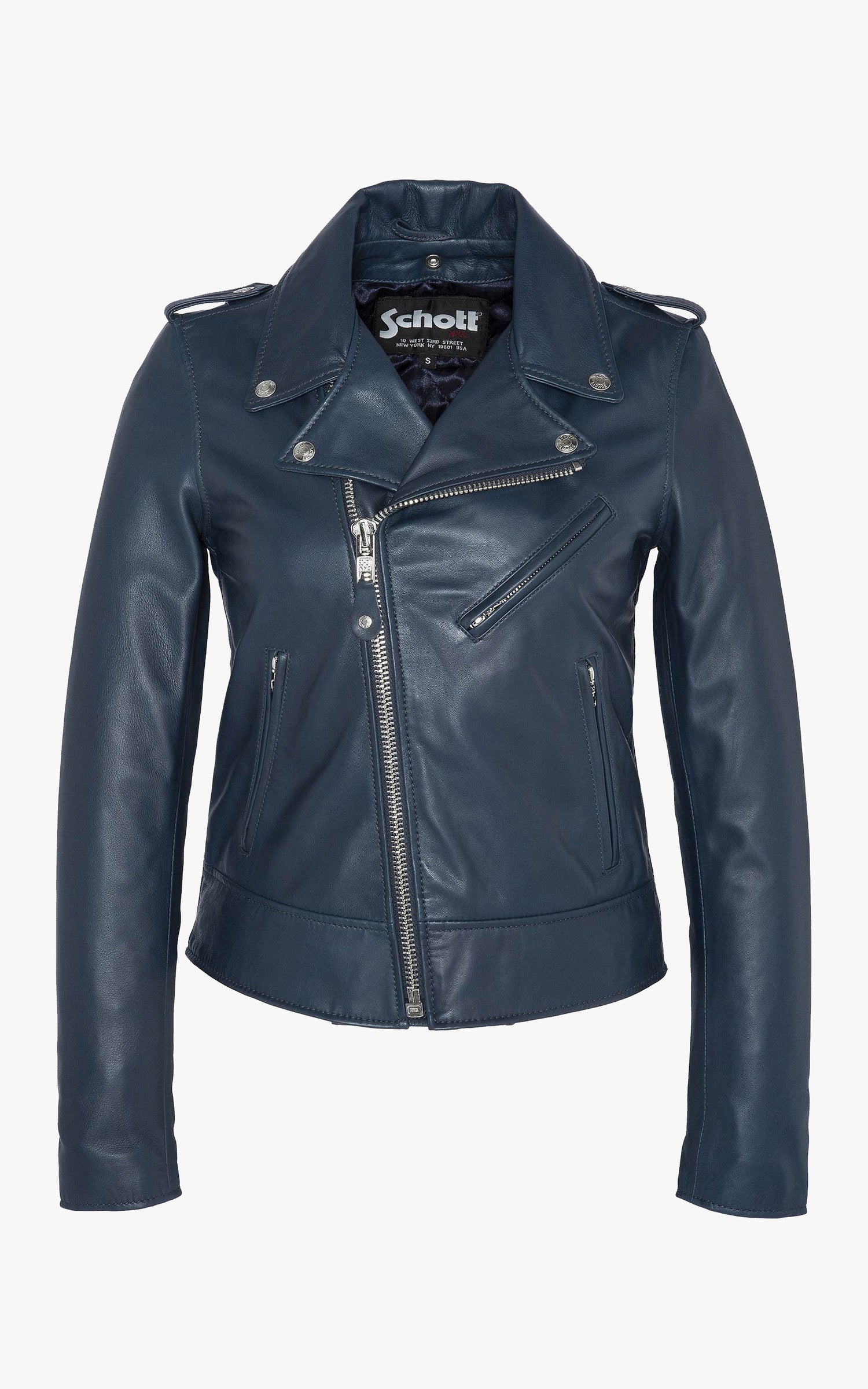 A "LCW1601D" Navy Schott Perfecto Femme opened photo