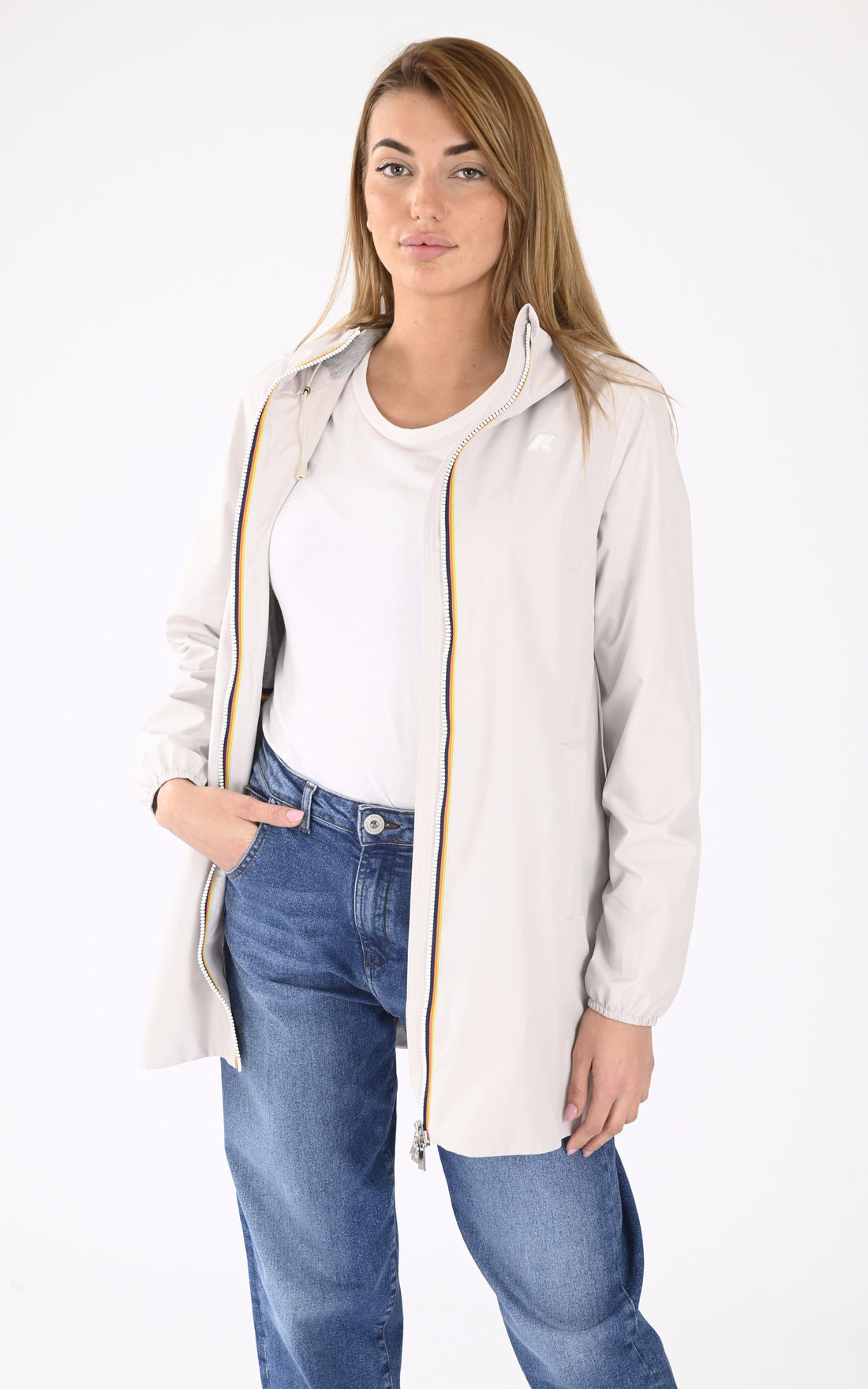 A "SOPHIE STRETCH K8133YW" Beige K-Way Veste Femme opened photo