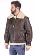 A "257S" Marron Schott Blouson Homme closed photo