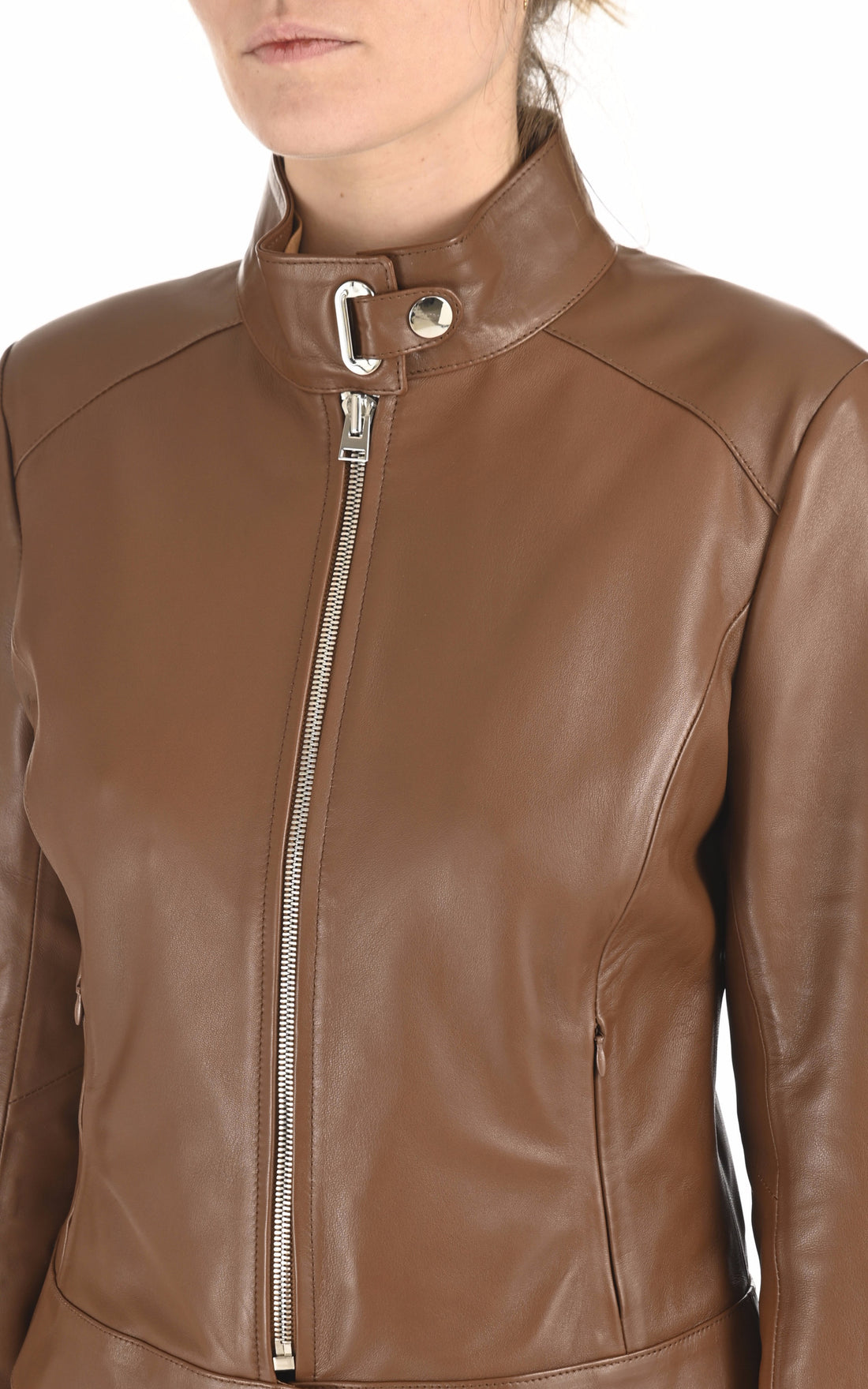 A "NINIS FF" Camel La Canadienne Blouson Femme opened photo