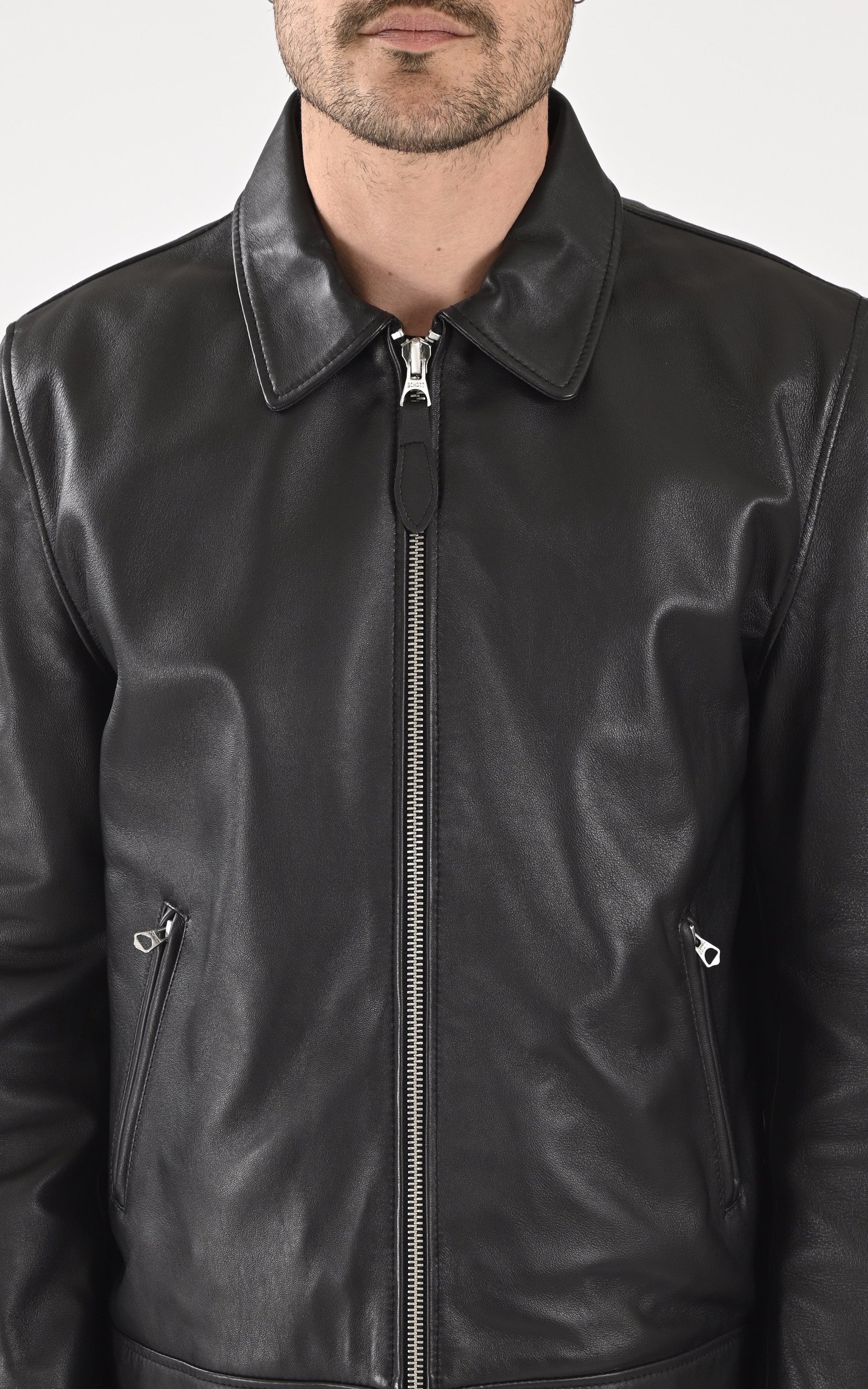 A "LC TAMPA" Noir Schott Blouson Homme details photo 5