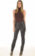 A "JEAN" Marron Foncé La Canadienne Pantalon Femme opened photo