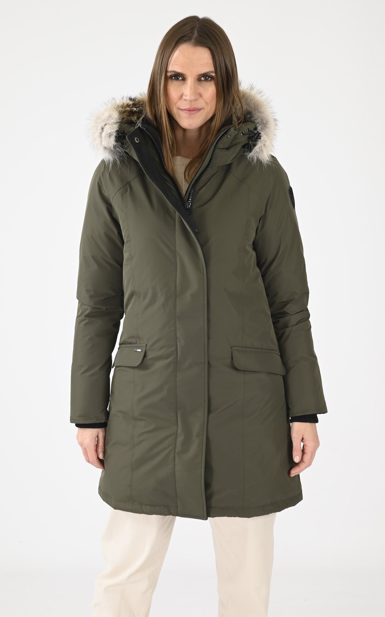 A "REBECCA 3L" Kaki Nobis Ves Doudoune Femme opened photo 1