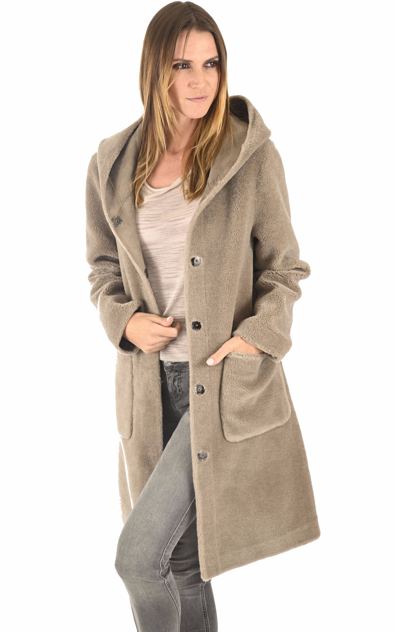 A "ANGELIQUE 63747" Taupe Oakwood 3/4 Femme opened photo