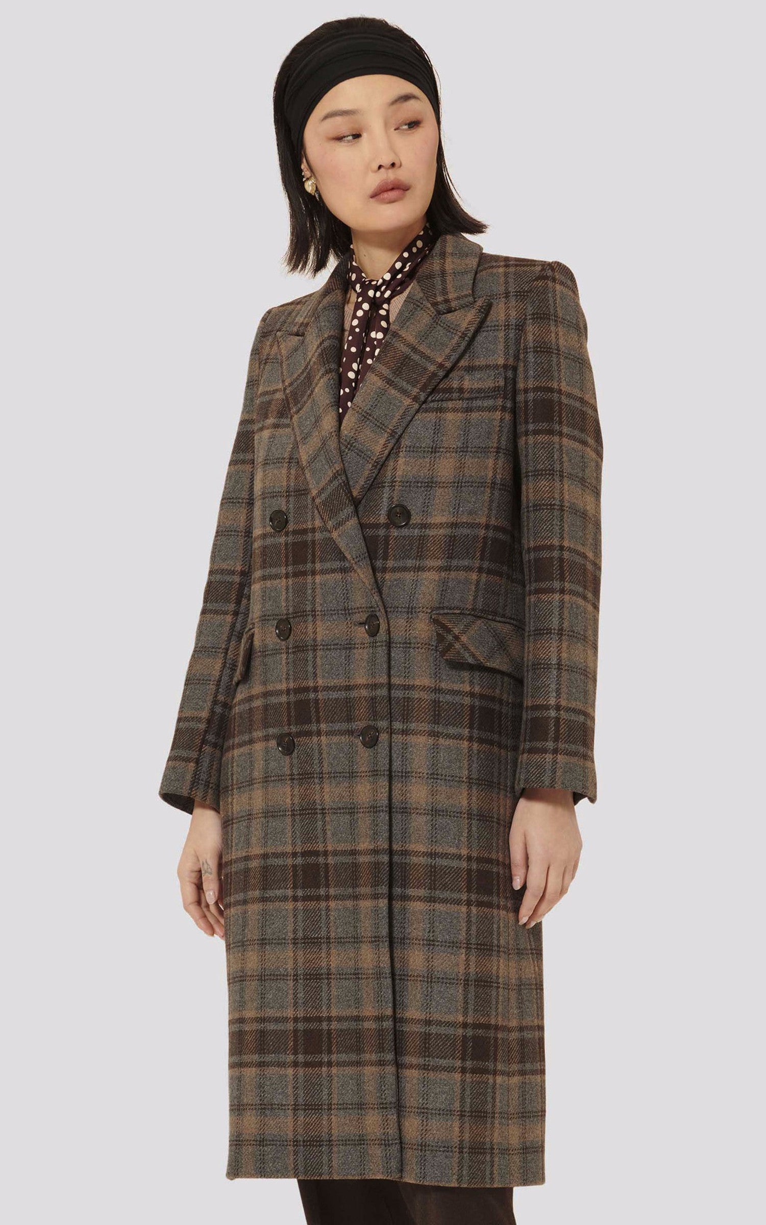 A "MALICE" Marron Tara Jarmon Manteau Femme closed photo