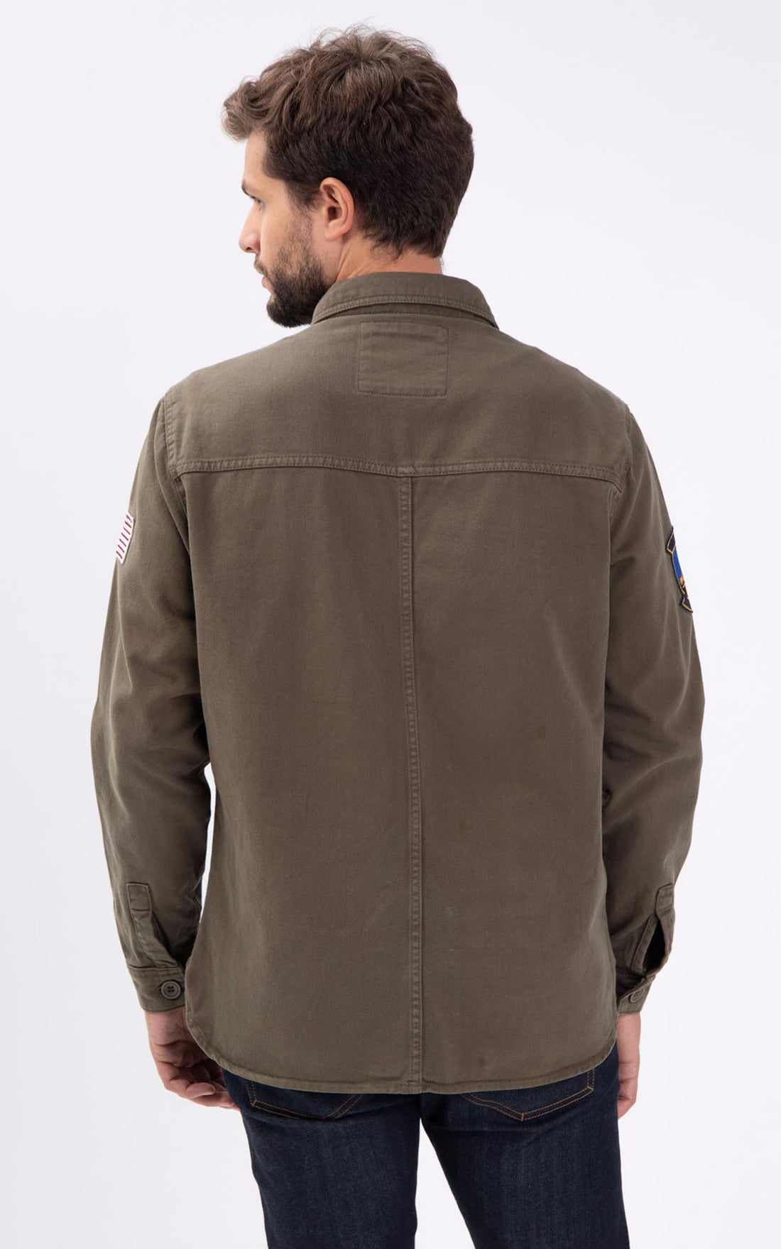 A "JEFFY 102021" Olive Daytona 73 Chemise Homme opened photo