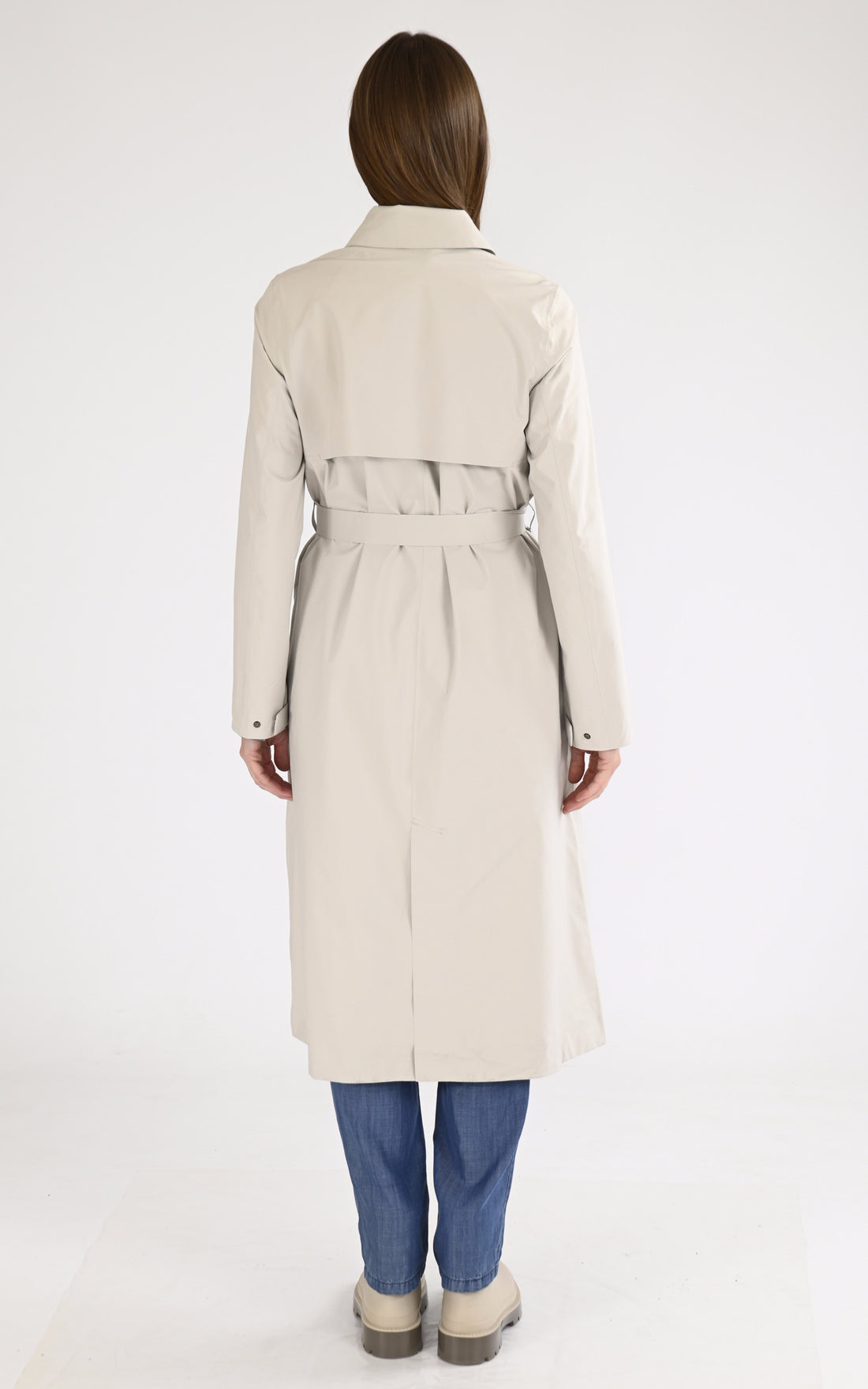 A "BARBRA K61337W" Beige K-Way Manteau Femme opened photo