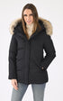 A "BORDEAUX FUR" Noir Pyrenex Ves Doudoune Femme opened photo