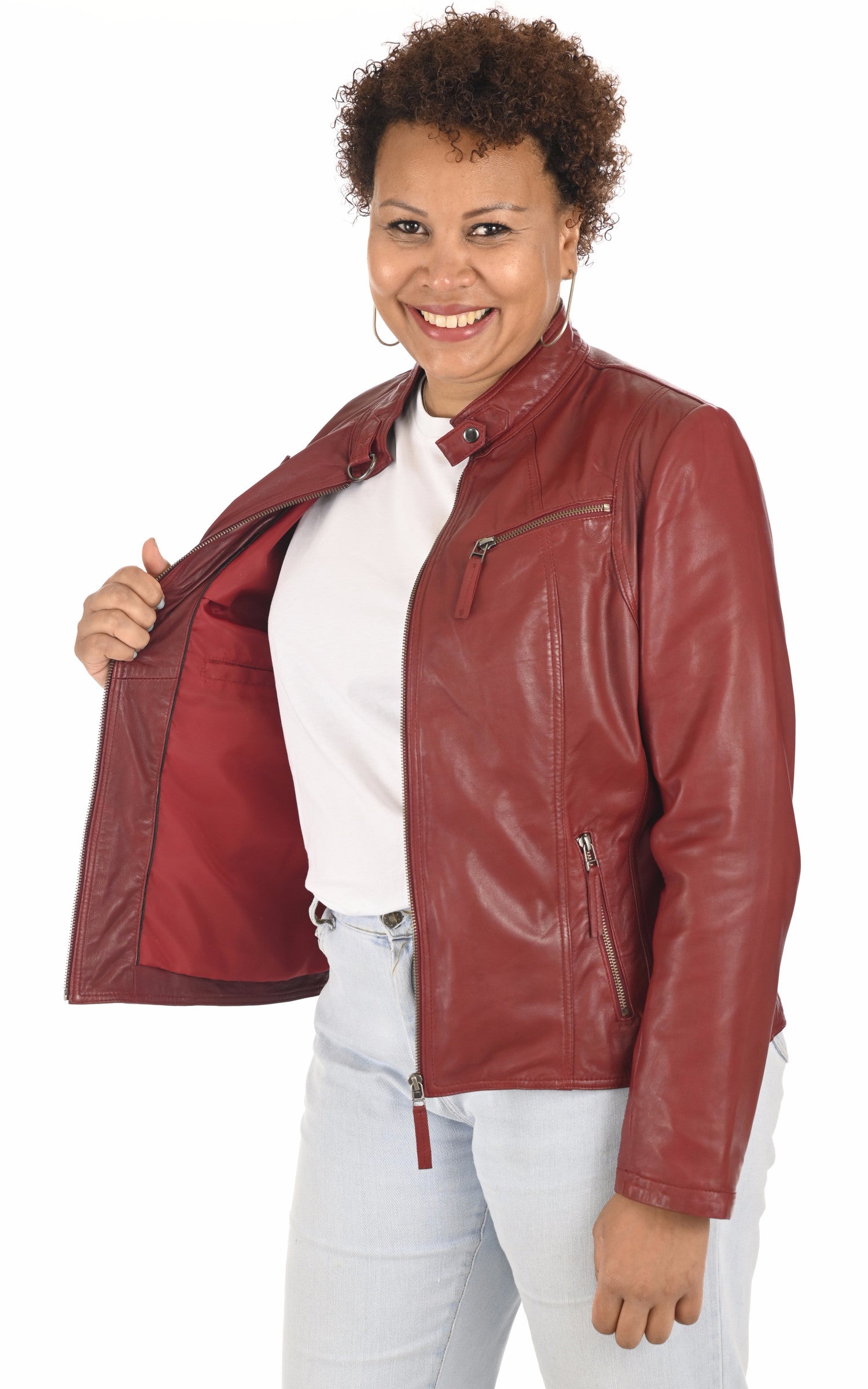 A "PP100" Rouge La Canadienne Blouson Femme interior photo