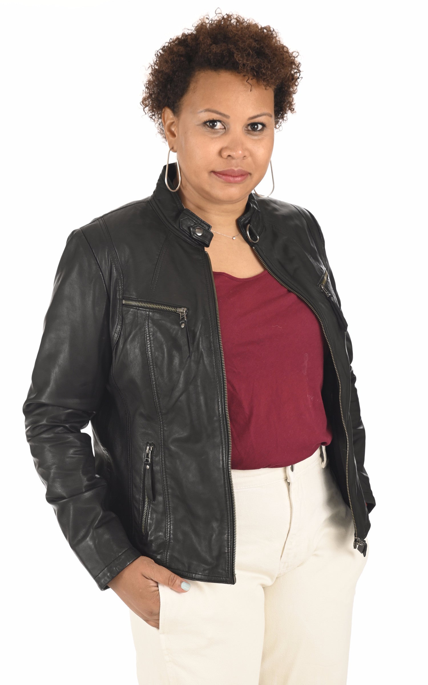 A "PP100" Noir La Canadienne Blouson Femme opened photo