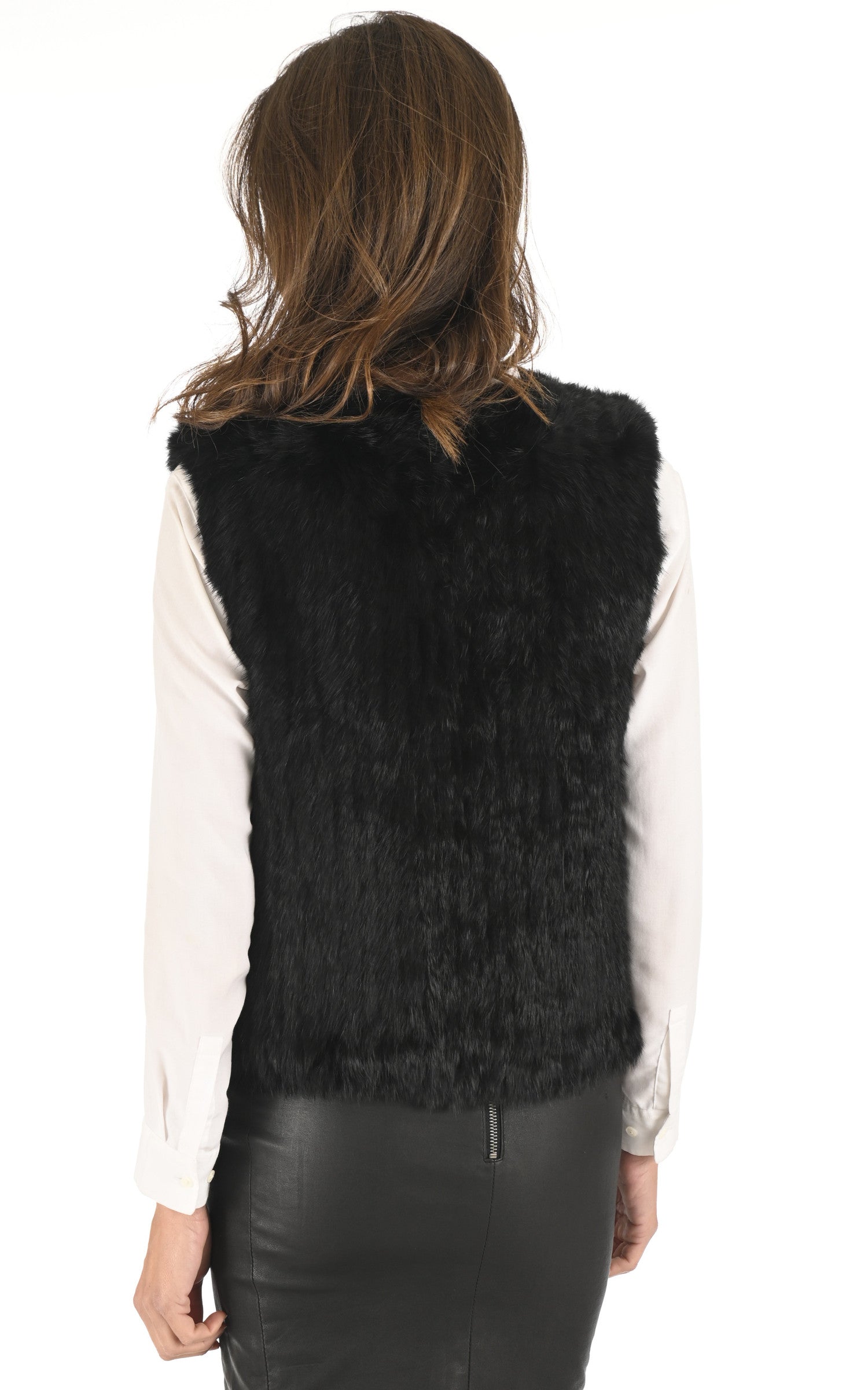 A "GILET 60" Noir La Canadienne Veste Femme back photo