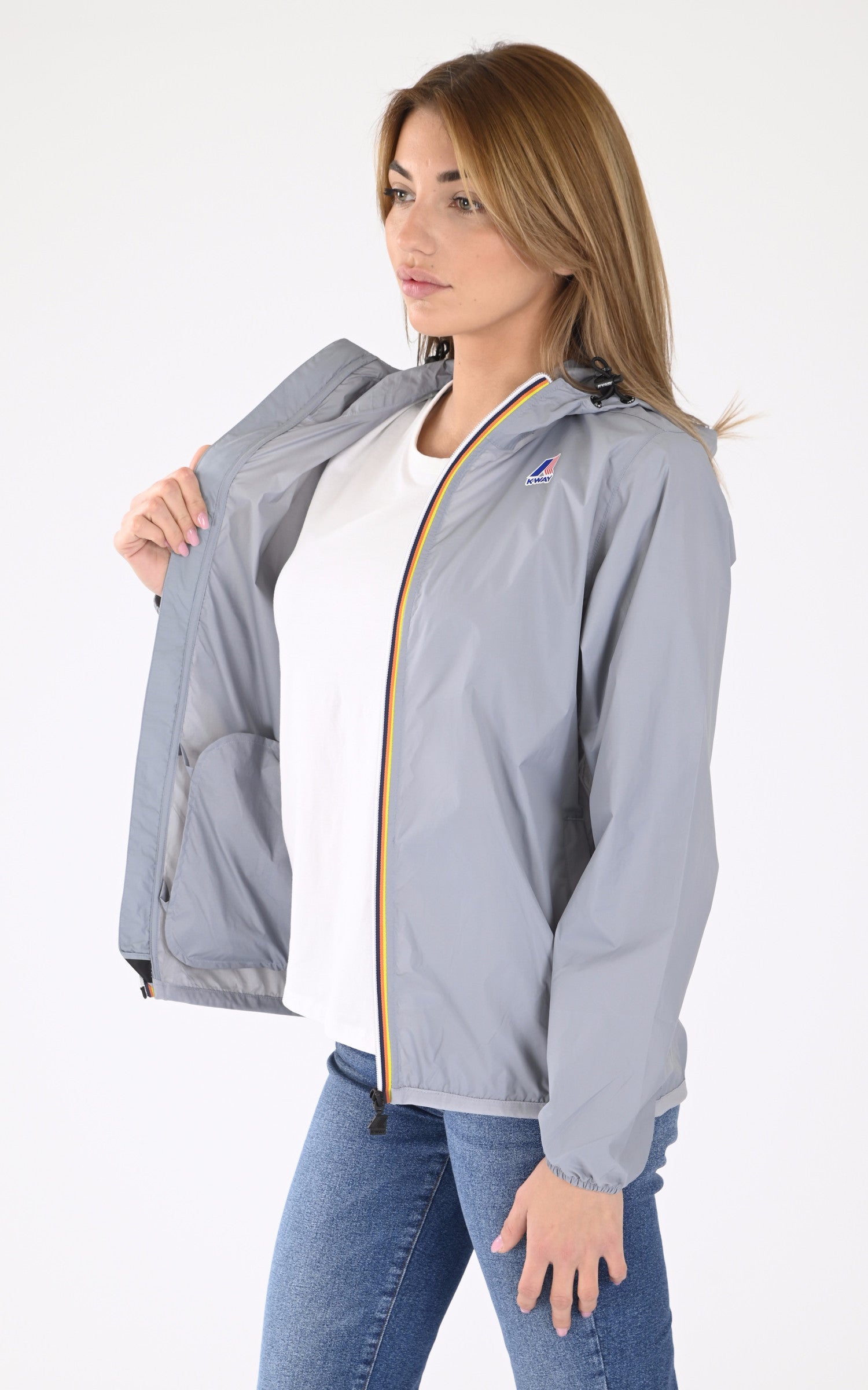 A "CLAUDE K2123ZW" Gris K-Way Blouson Mixte interior photo