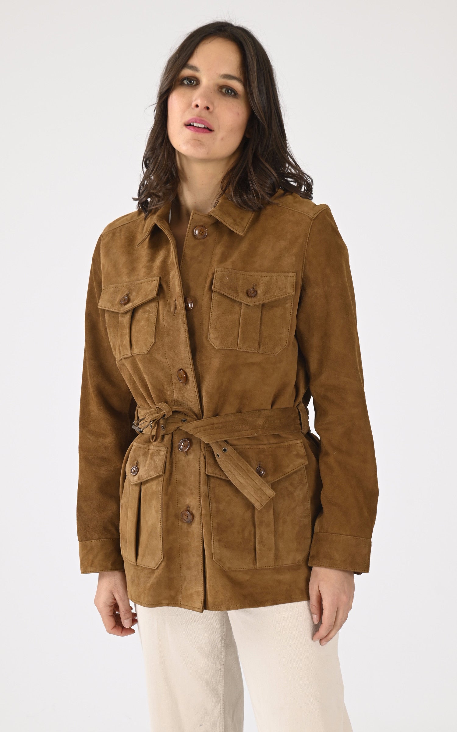 A "LCW MERYL" Caramel Schott Veste Femme closed photo