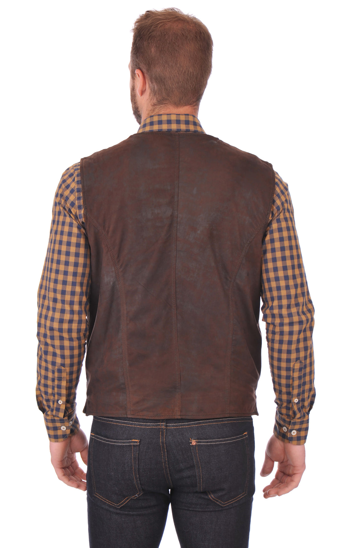 A "JEVER" Marron Maddox Gilet Homme closed photo