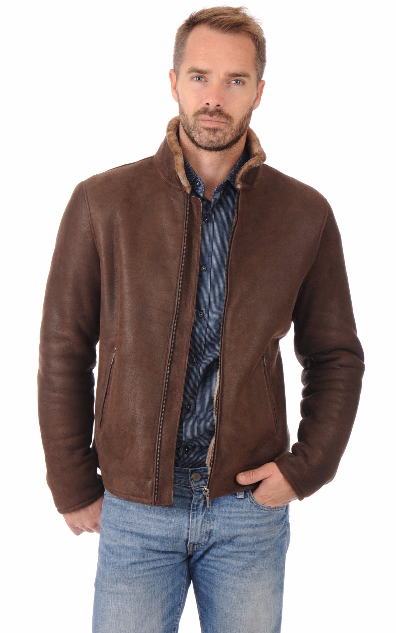 A "TRENDY" Fauve La Canadienne Blouson Homme opened photo