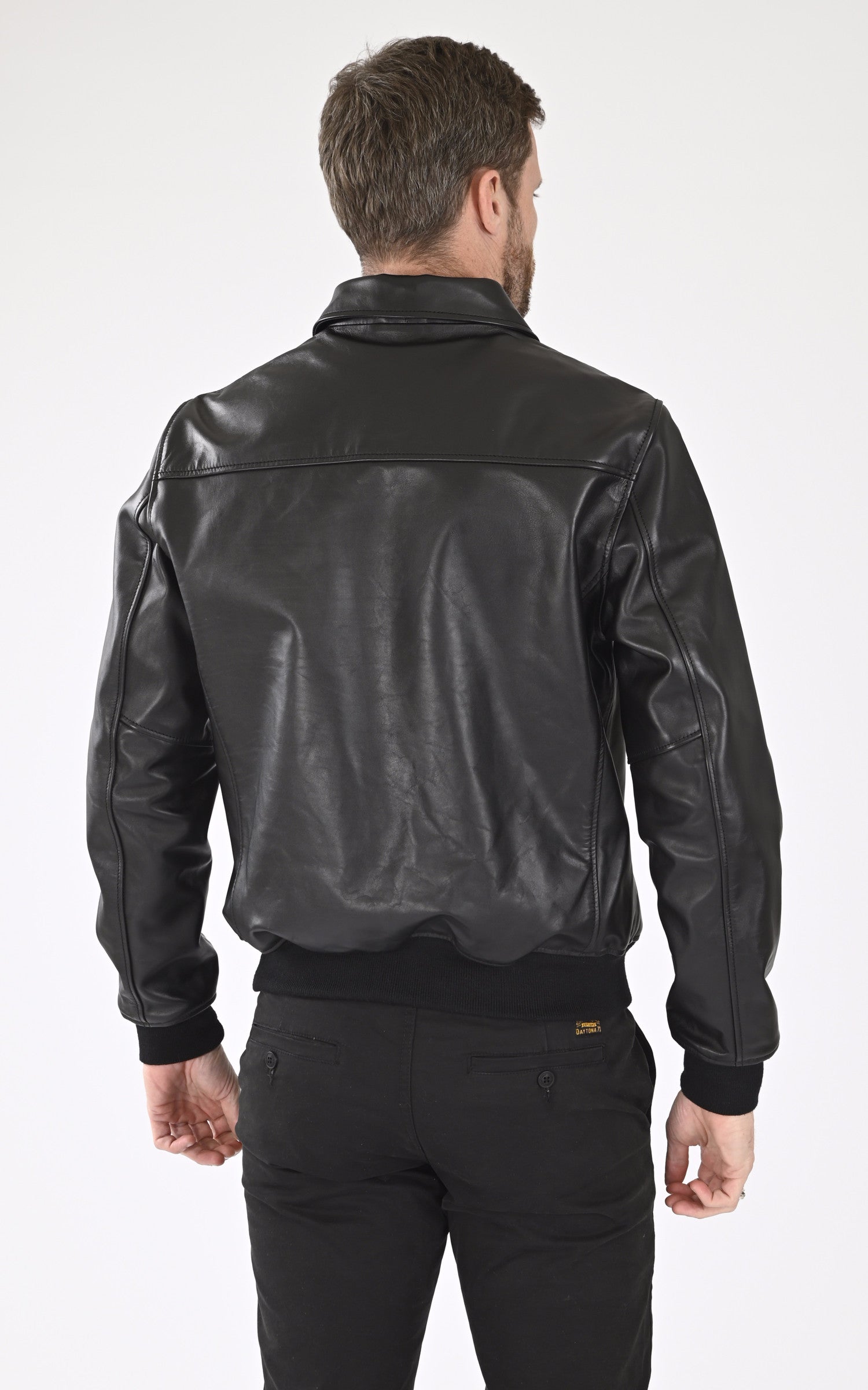 A "LC5100 RIB" Noir Schott Blouson Homme back photo