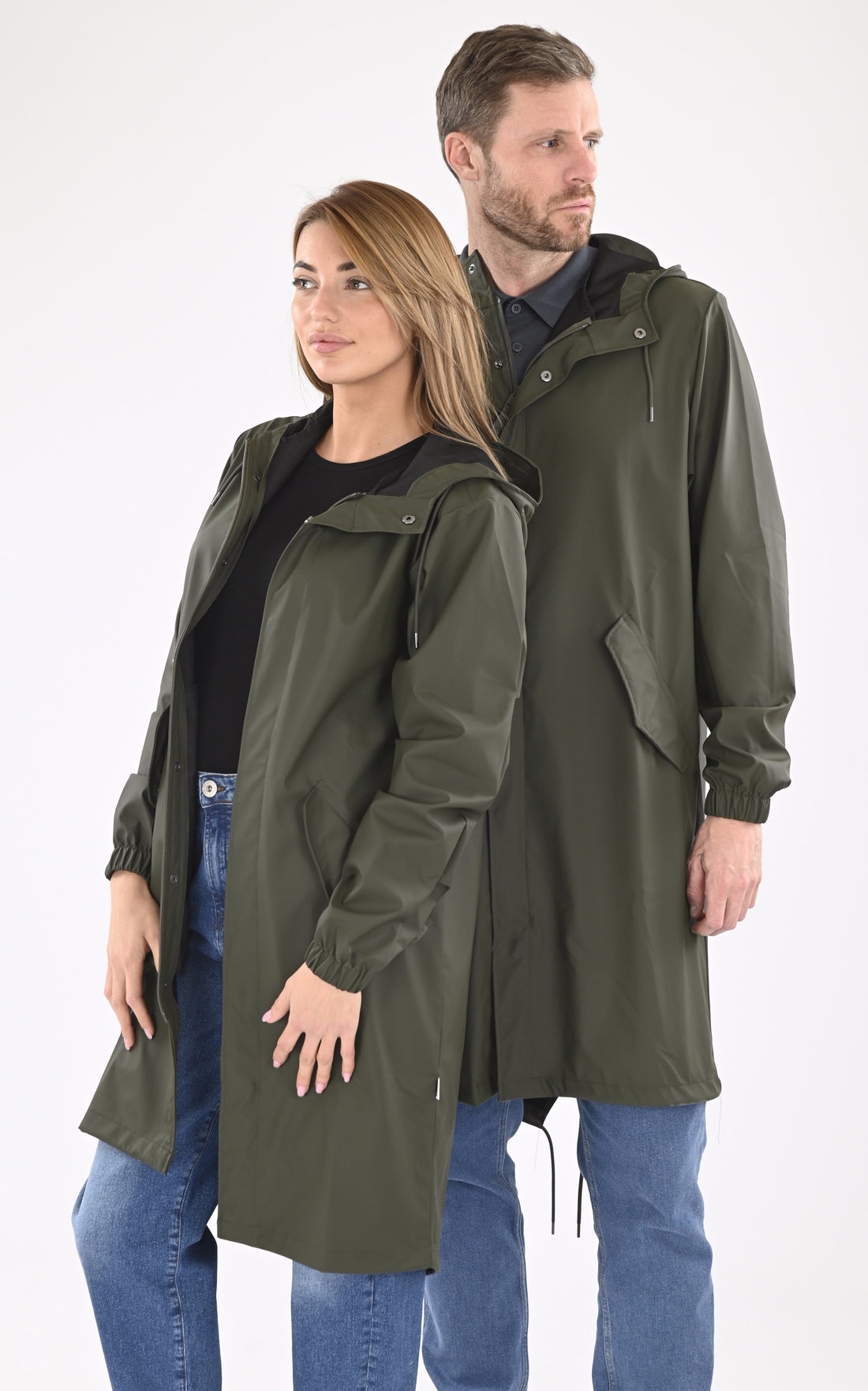 A "18140 FISHTAIL PARKA" Kaki Rains 7/8 Mixte details photo