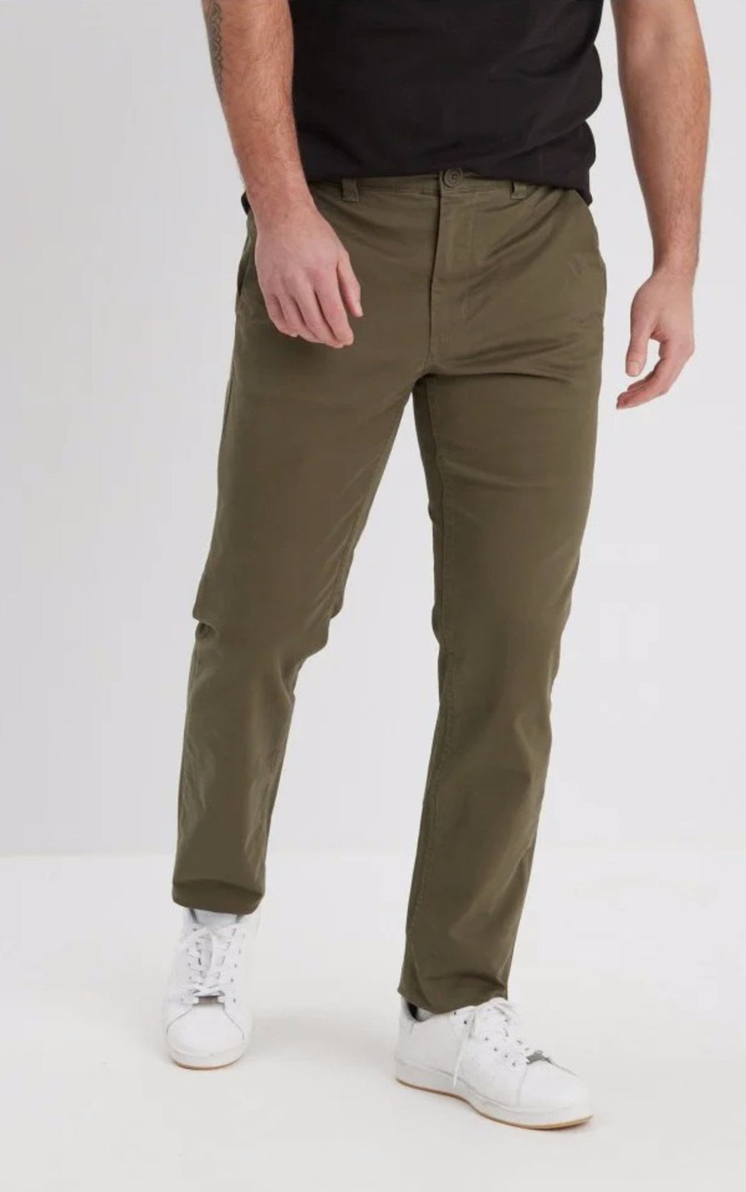 A "CHINO BROKEN TWILL 102862" Kaki Daytona 73 Pantalon Homme closed photo 1